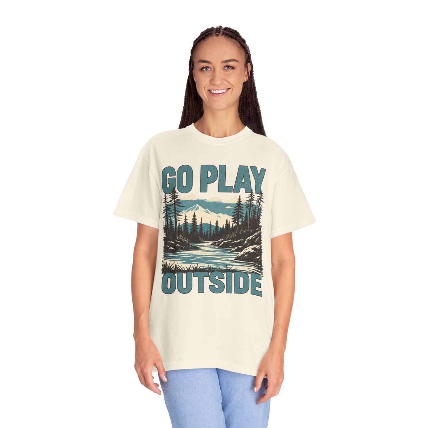 Go Play Outside Graphic T-Shirt — Outdoor Adventure Nature Tee