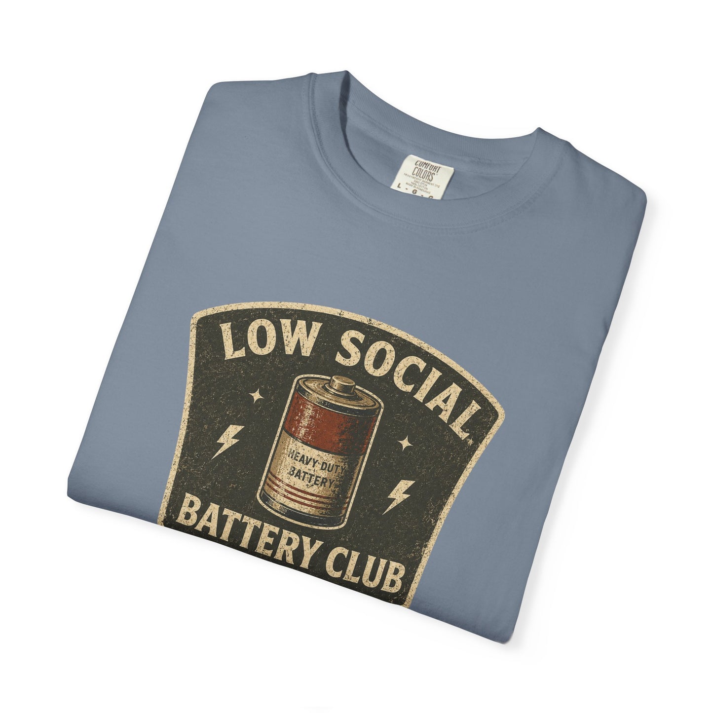 Low Social Battery Club Vintage Patch T-Shirt