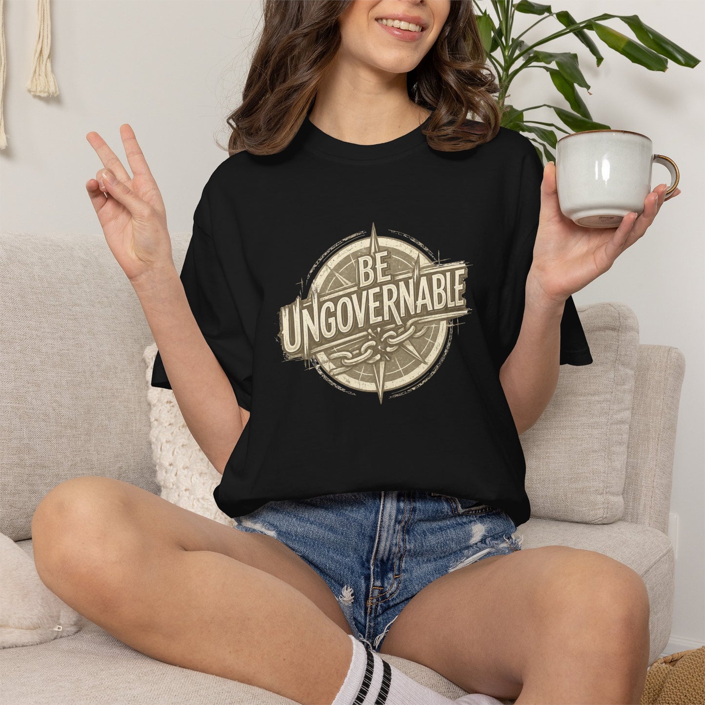 UNGOVERNABLE T-Shirt — Distressed Anti-Hustle, Anti-Establishment Tee