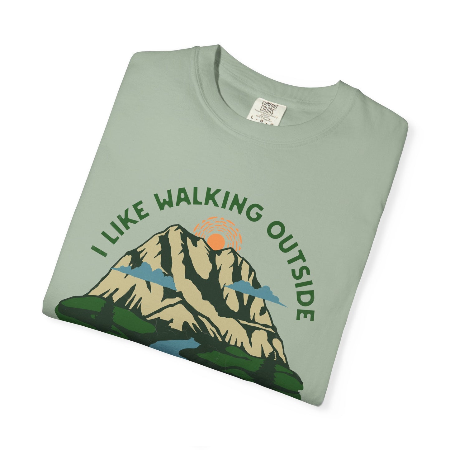 I Like Walking Outside to Avoid People Funny Hiking Introvert Nature Graphic T-Shirt
