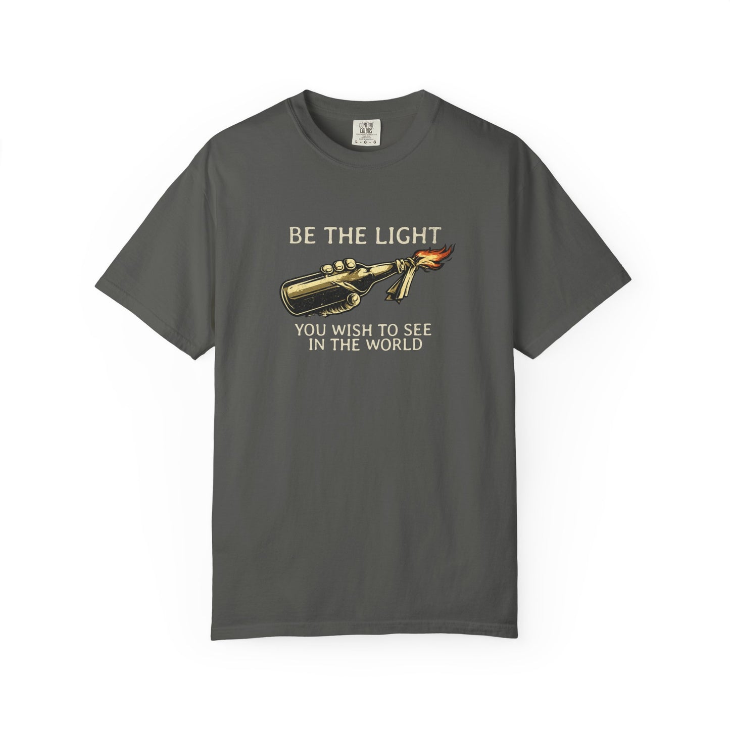 Be the Light You Wish to See in the World — Graphic T-Shirt Molotov Cocktail Shirt | Bold Statement Tee