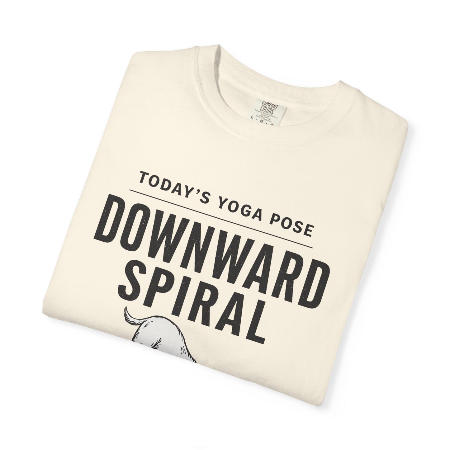 Downward Spiral Dog Yoga T-Shirt — Funny Downward Dog Graphic Tee