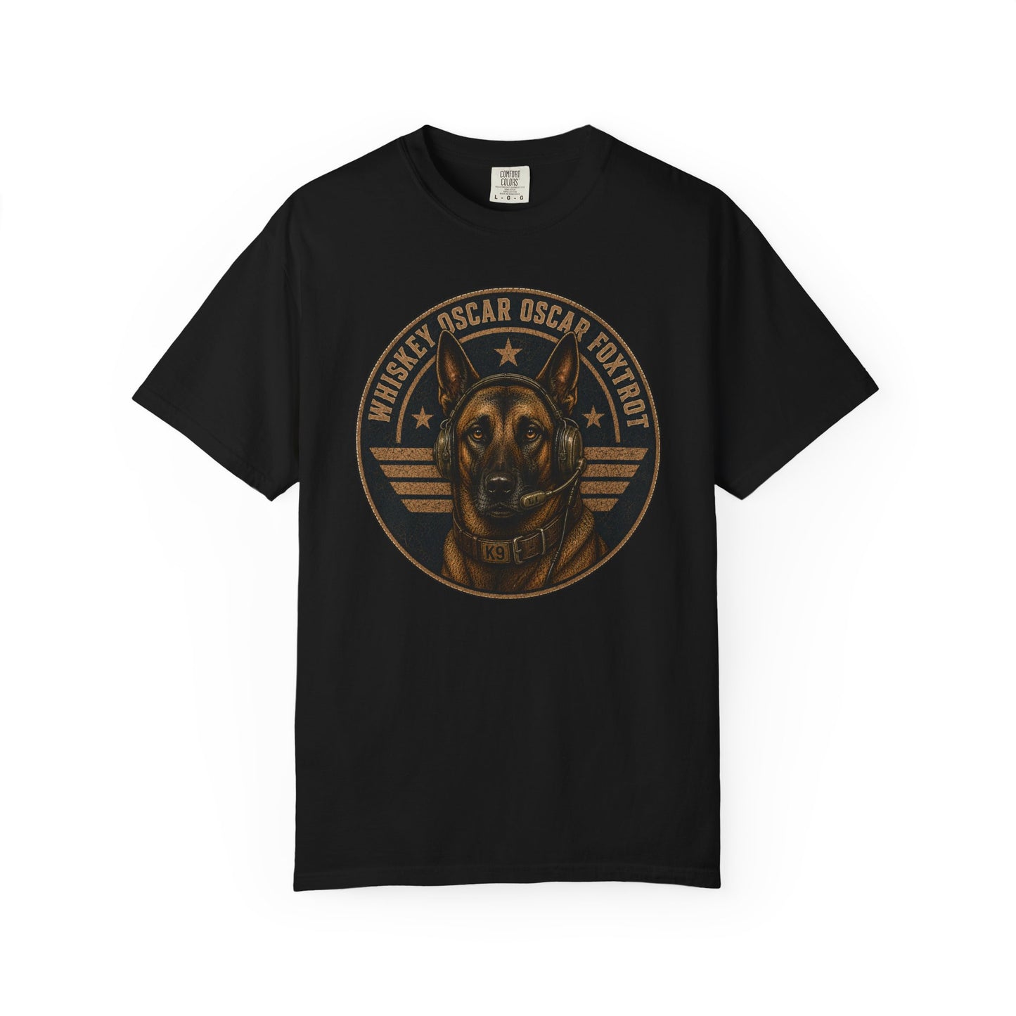 Whiskey Oscar Oscar Foxtrot Military K9 Shirt | Belgian Malinois Graphic Phonetic Alphabet Tee