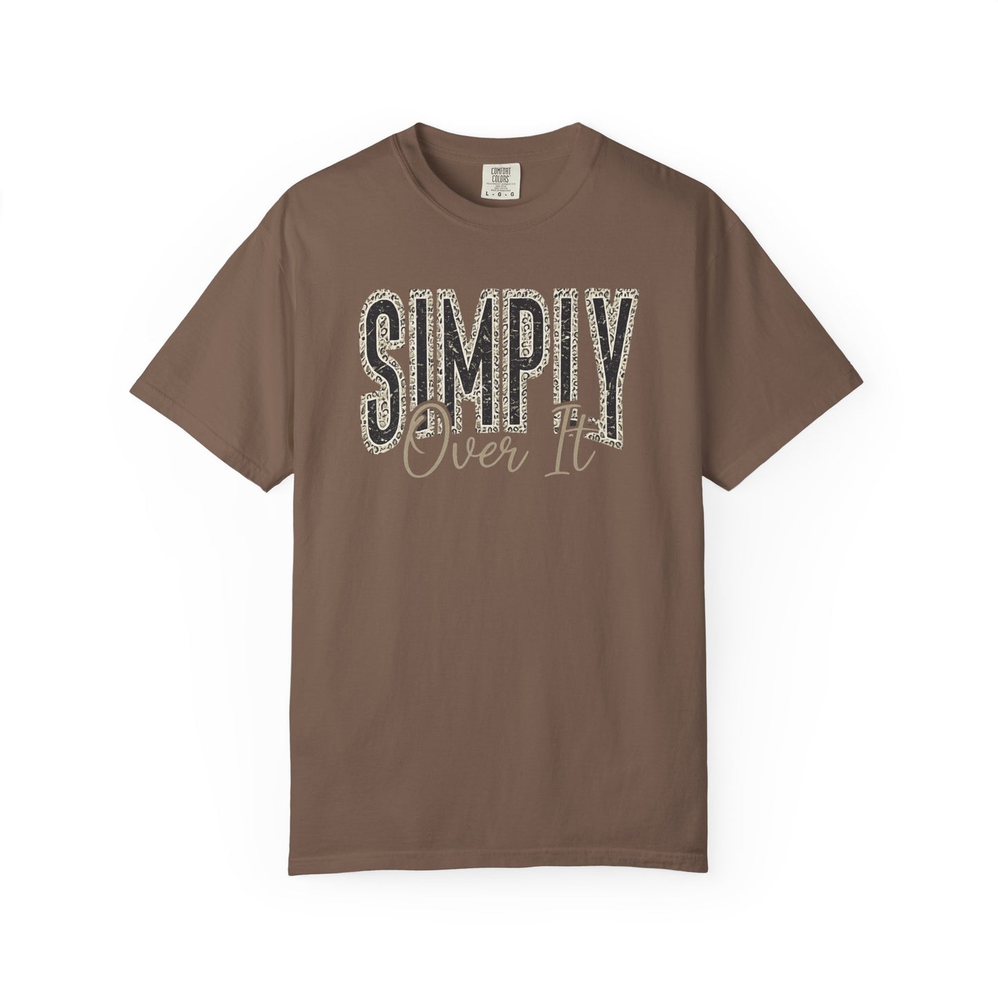 Simply Over It Shirt | Funny Leopard Print Graphic Tee | Vintage Sarcastic Comfort Colors® T-Shirt