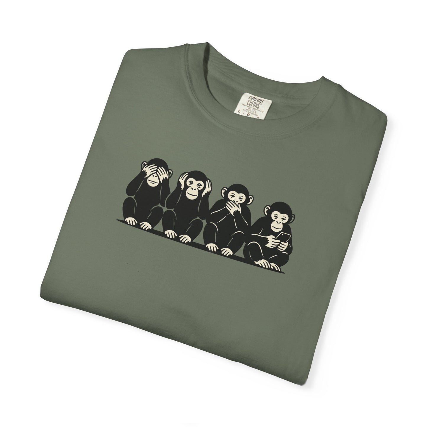 Modern Monkeys Shirt | See Hear Speak Scroll Tee | Funny Social Media Shirt | Monkey Graphic Tee | Introvert Humor Shirt