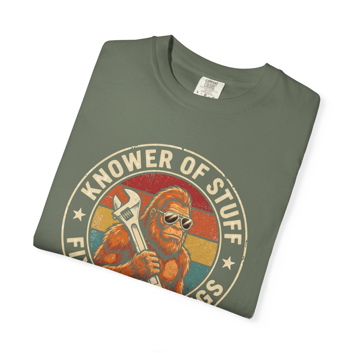 Knower of Stuff Fixer of Things Shirt, Funny Bigfoot Handyman Gift