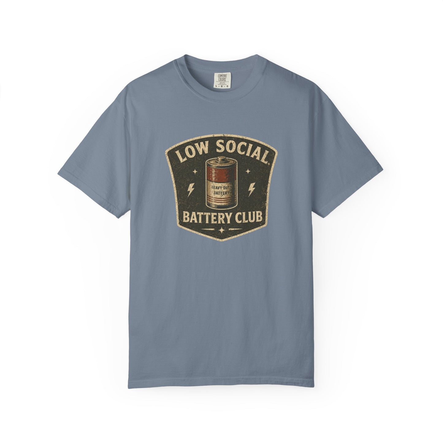 Low Social Battery Club Vintage Patch T-Shirt