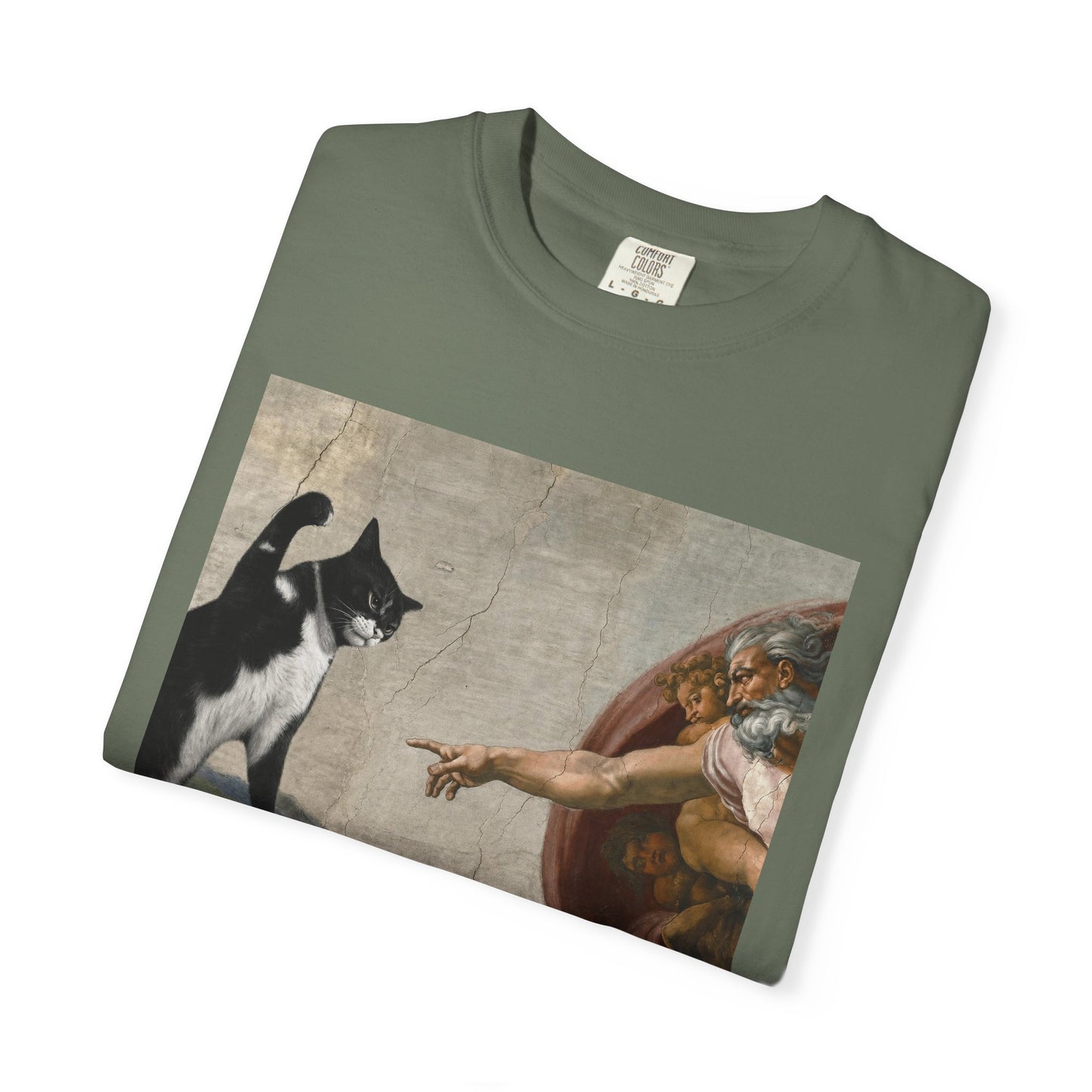 The Creation of Cat - Renaissance Parody T-Shirt