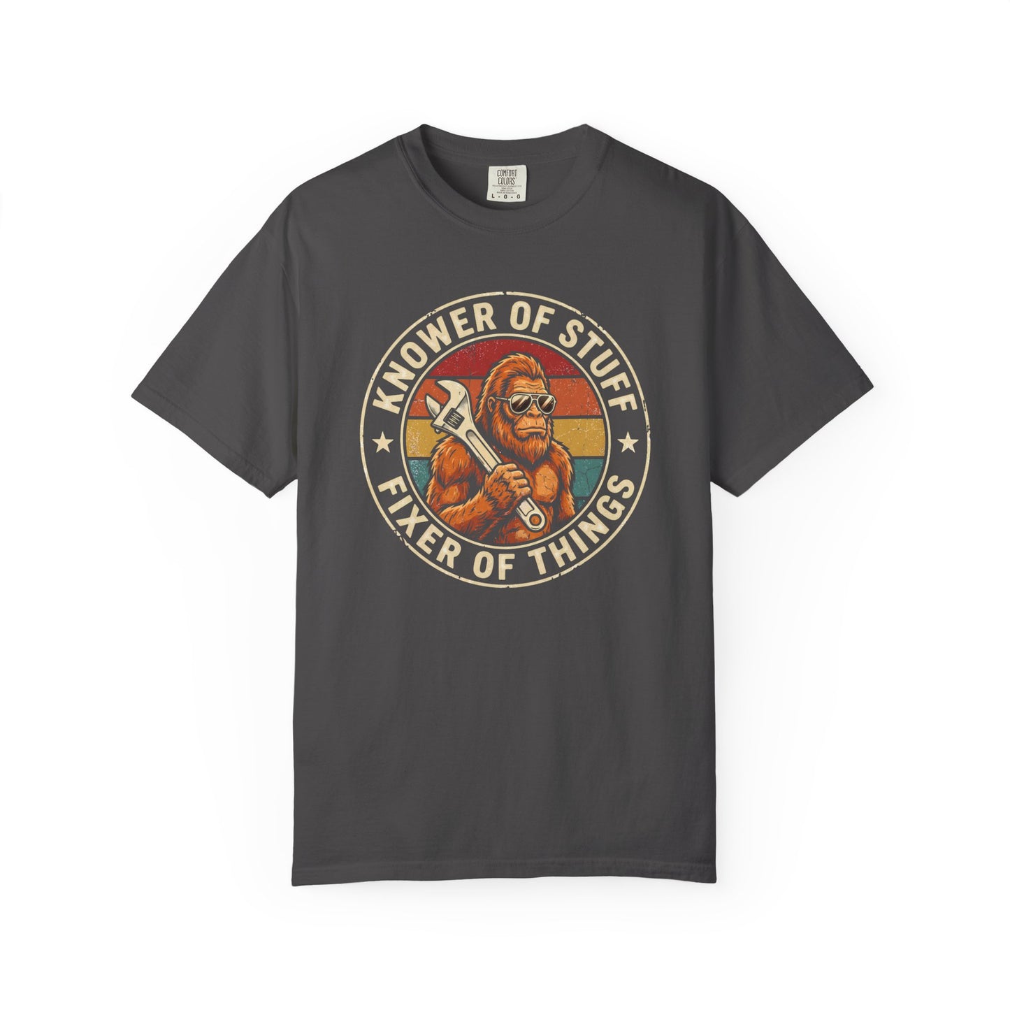 Knower of Stuff Fixer of Things Shirt, Funny Bigfoot Handyman Gift