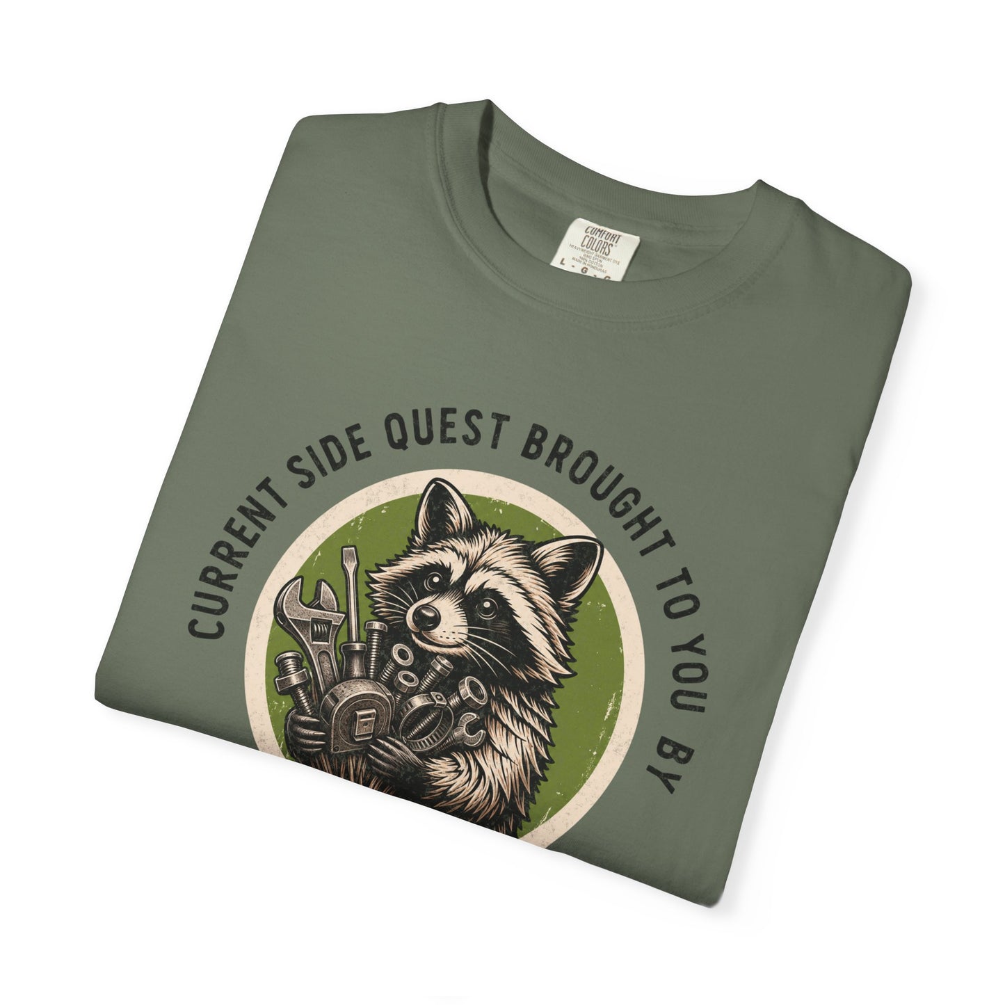 Distressed Current Side Quest Brought to You by ADHD Shirt, Funny Neurodivergent Humor Animal Tee