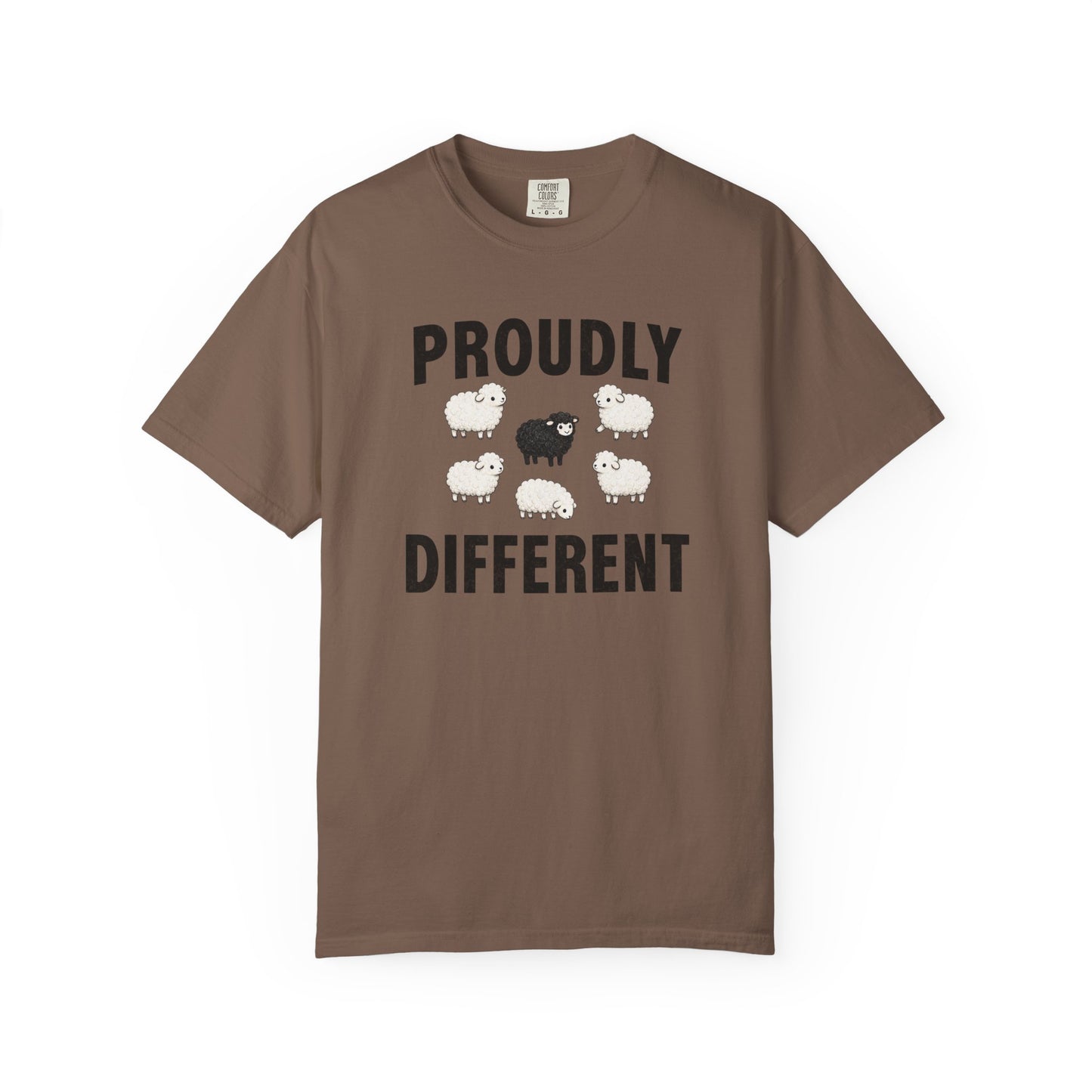 Proudly Different Sheep Shirt | Black Sheep Graphic Tee | Cute Introvert Comfort Colors® T-Shirt