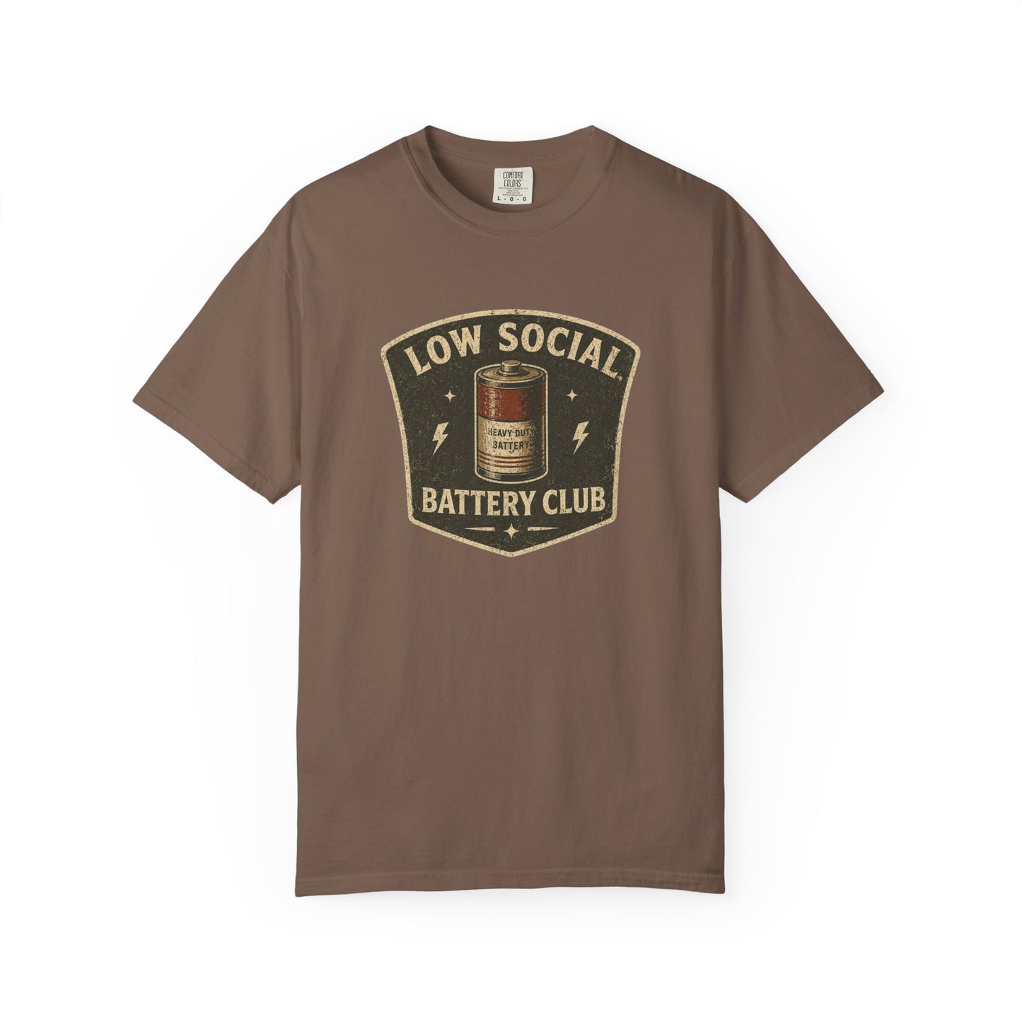 Low Social Battery Club Vintage Patch T-Shirt