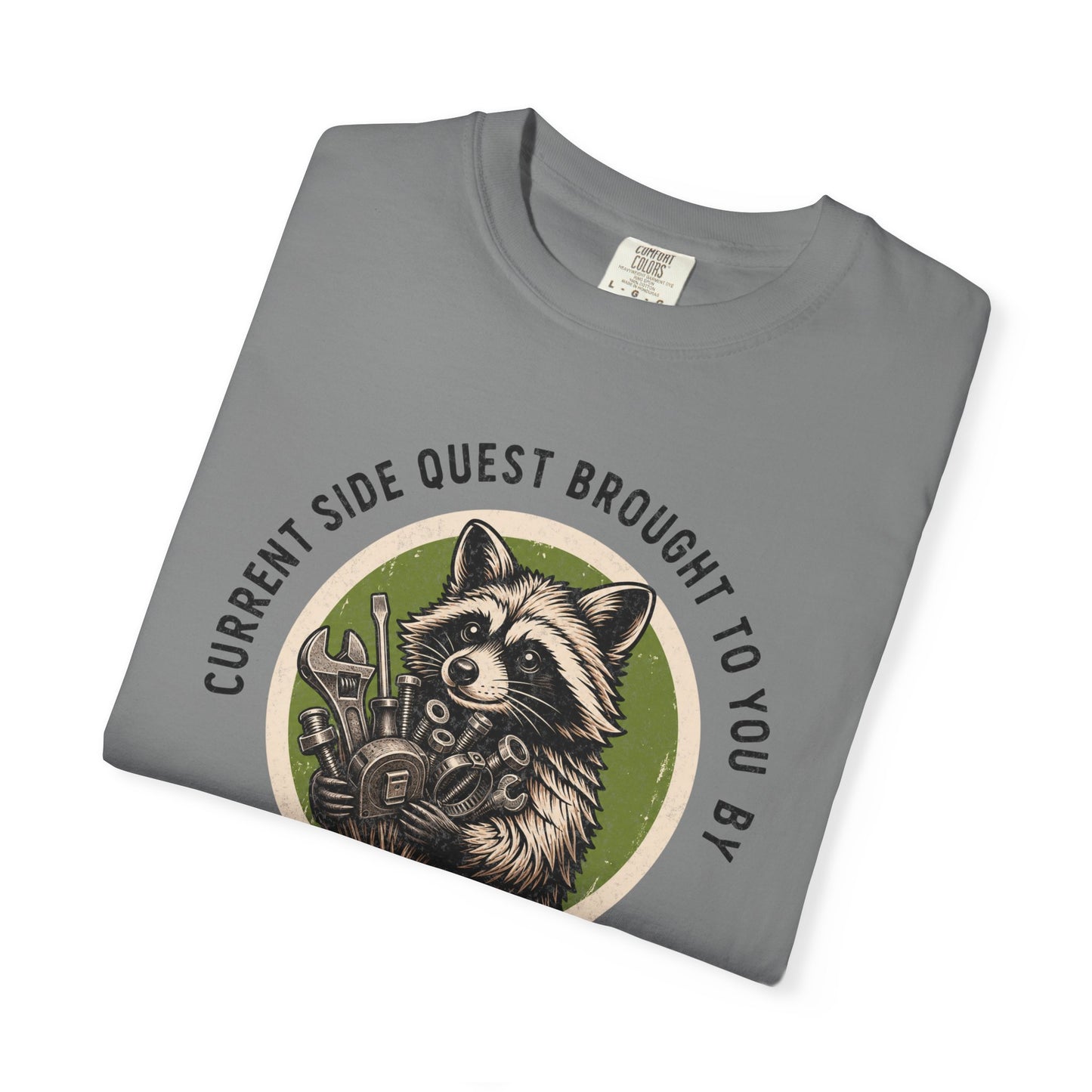 Distressed Current Side Quest Brought to You by ADHD Shirt, Funny Neurodivergent Humor Animal Tee