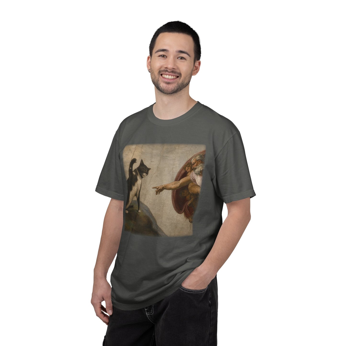 The Creation of Cat - Renaissance Parody T-Shirt