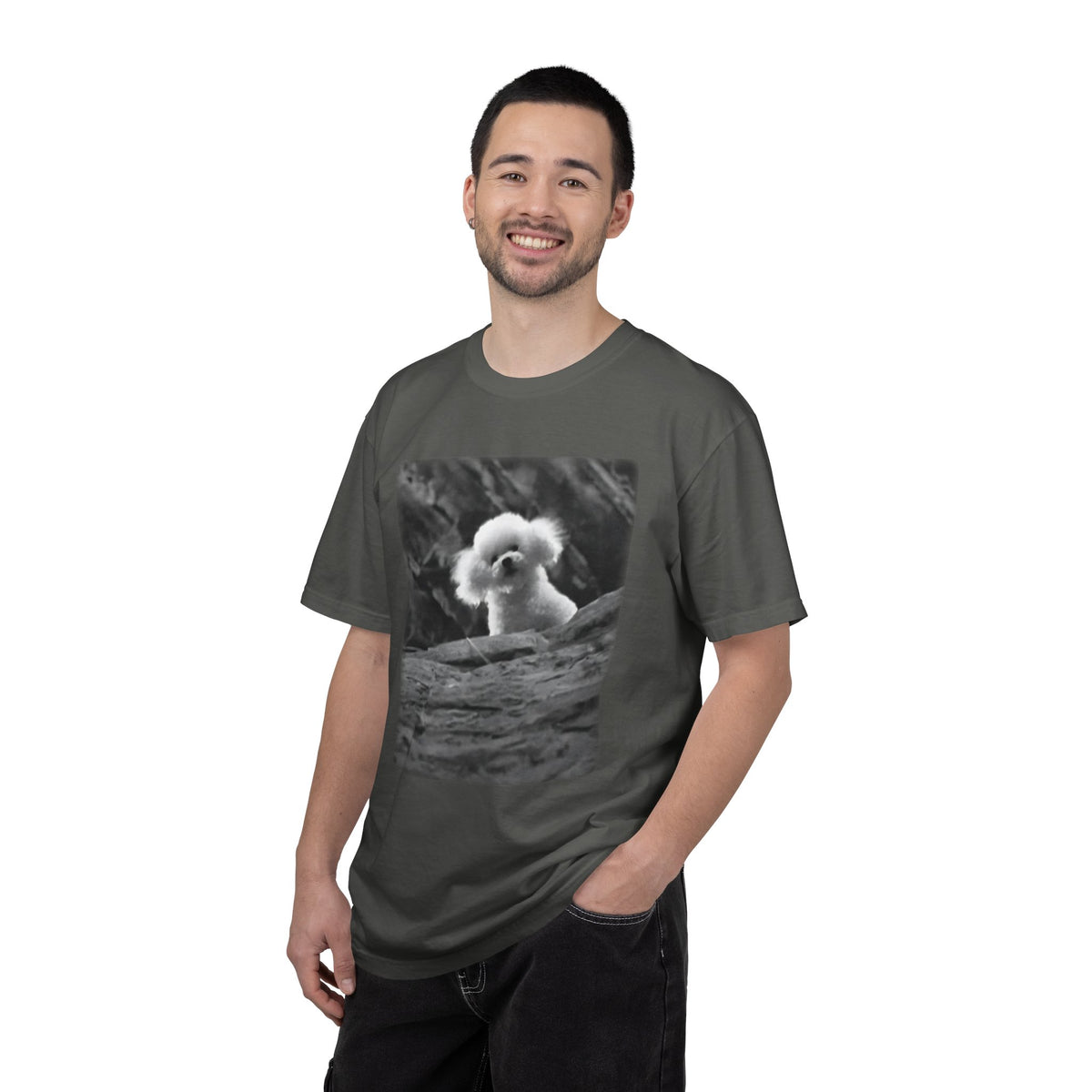 It Puts the Lotion in the Basket Vintage Black & White Tee