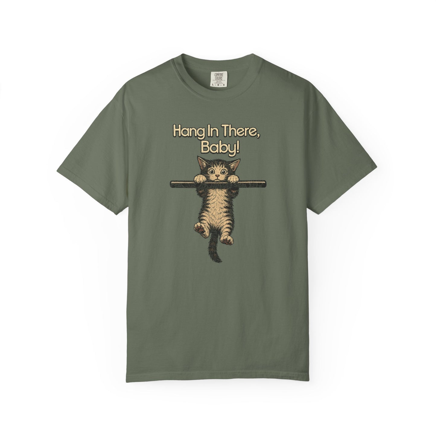 Hang In There Baby Shirt , Vintage Kitten Tee | Funny, Retro 70s Inspired Cat Shirt