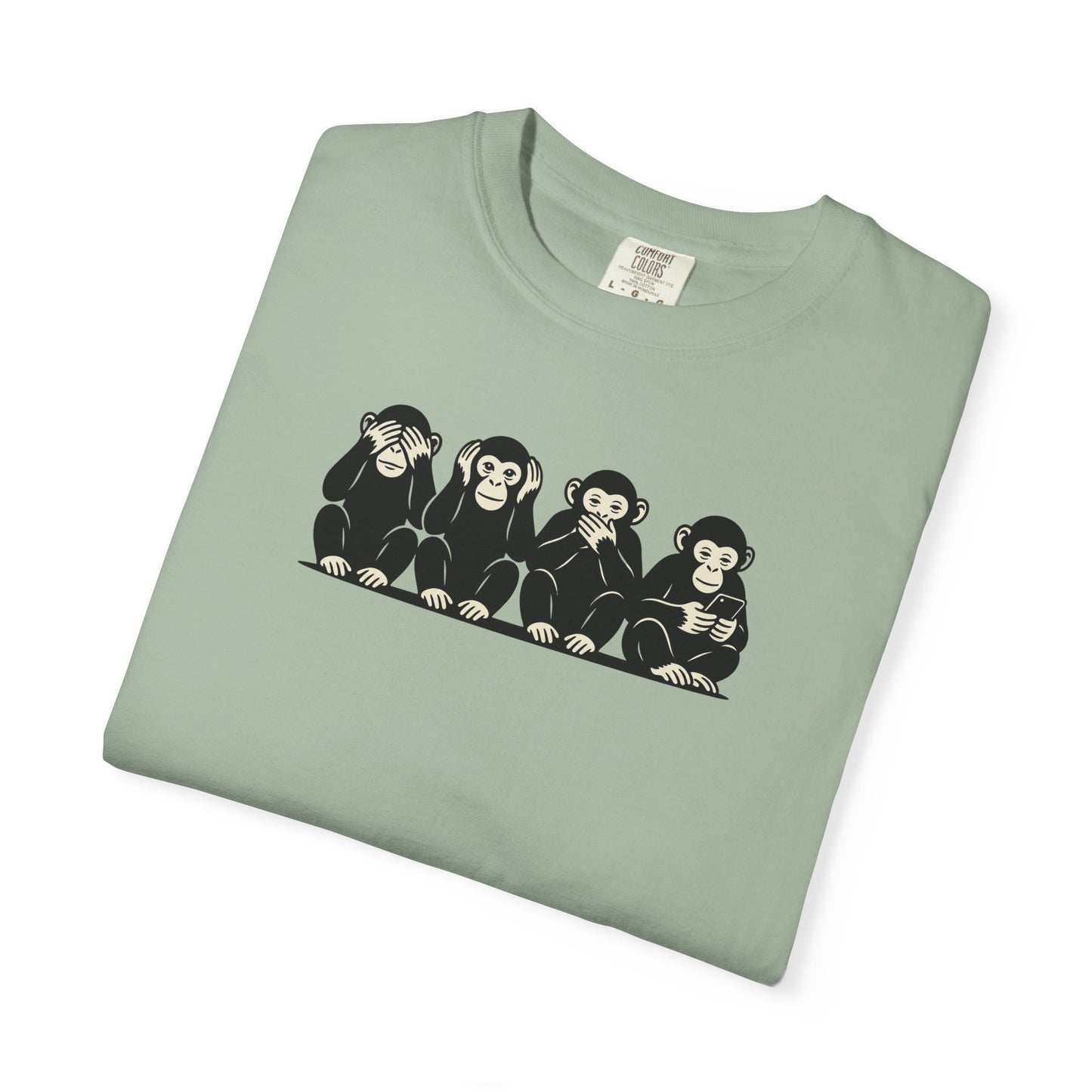 Modern Monkeys Shirt | See Hear Speak Scroll Tee | Funny Social Media Shirt | Monkey Graphic Tee | Introvert Humor Shirt