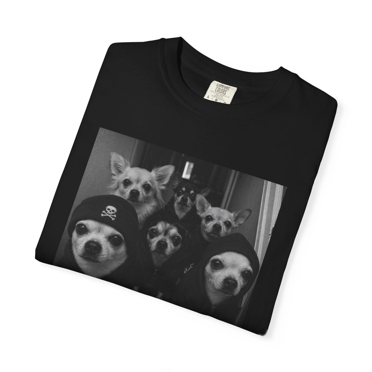 Vintage Chihuahua Photo 'We Just Wanna Talk' Dog T-Shirt