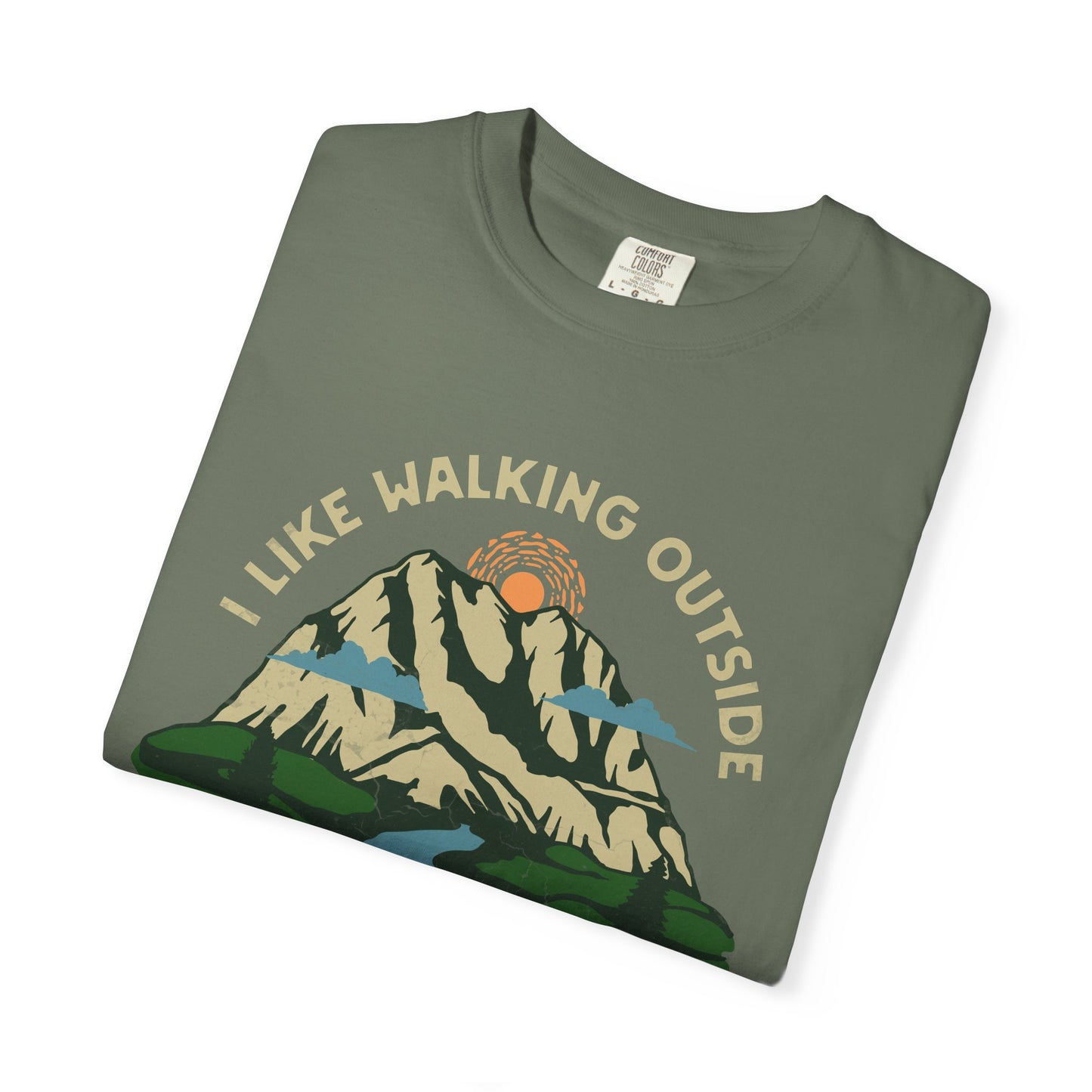 I Like Walking Outside to Avoid People Funny Hiking Introvert Nature Graphic T-Shirt