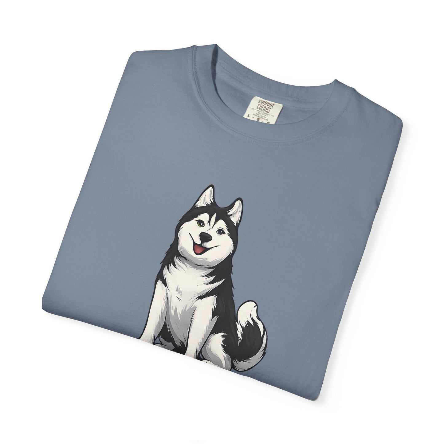 Not Fat Just Husky Husky T-Shirt | Cute Husky Illustration, Dog Lover Tee