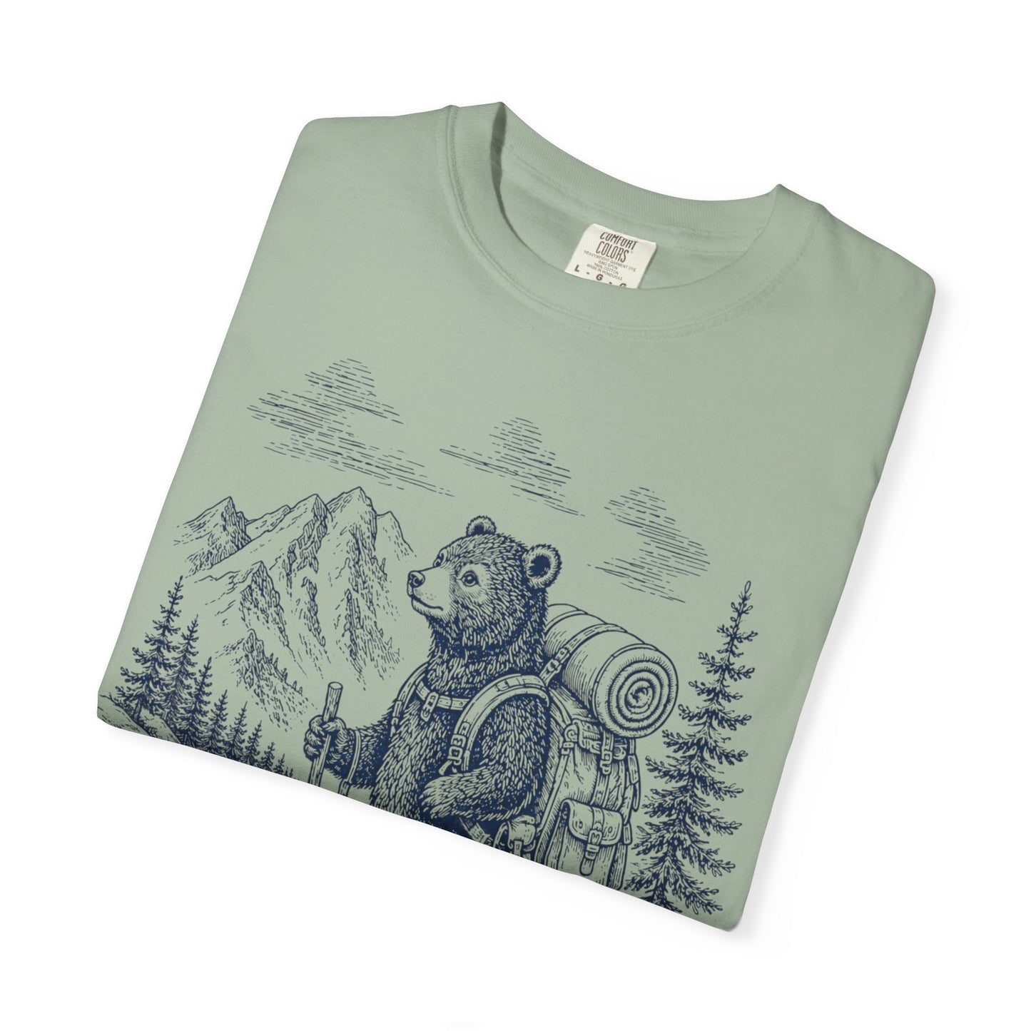 Bear Backpacker T-Shirt — Vintage Hiking Adventure Graphic Tee