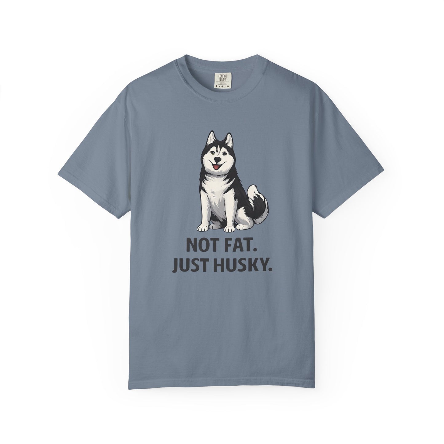 Not Fat Just Husky Husky T-Shirt | Cute Husky Illustration, Dog Lover Tee