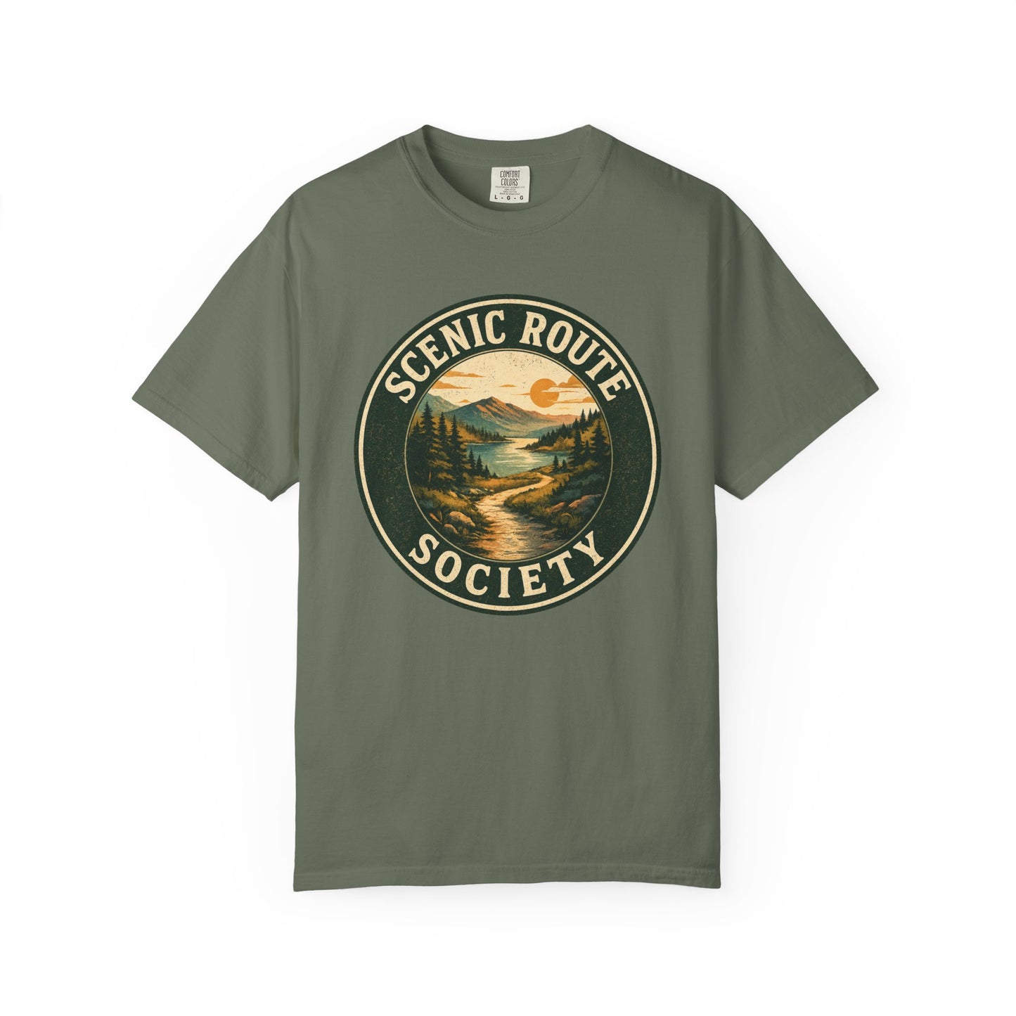 Scenic Route Society T-Shirt — Vintage Hiking and Nature Graphic Tee
