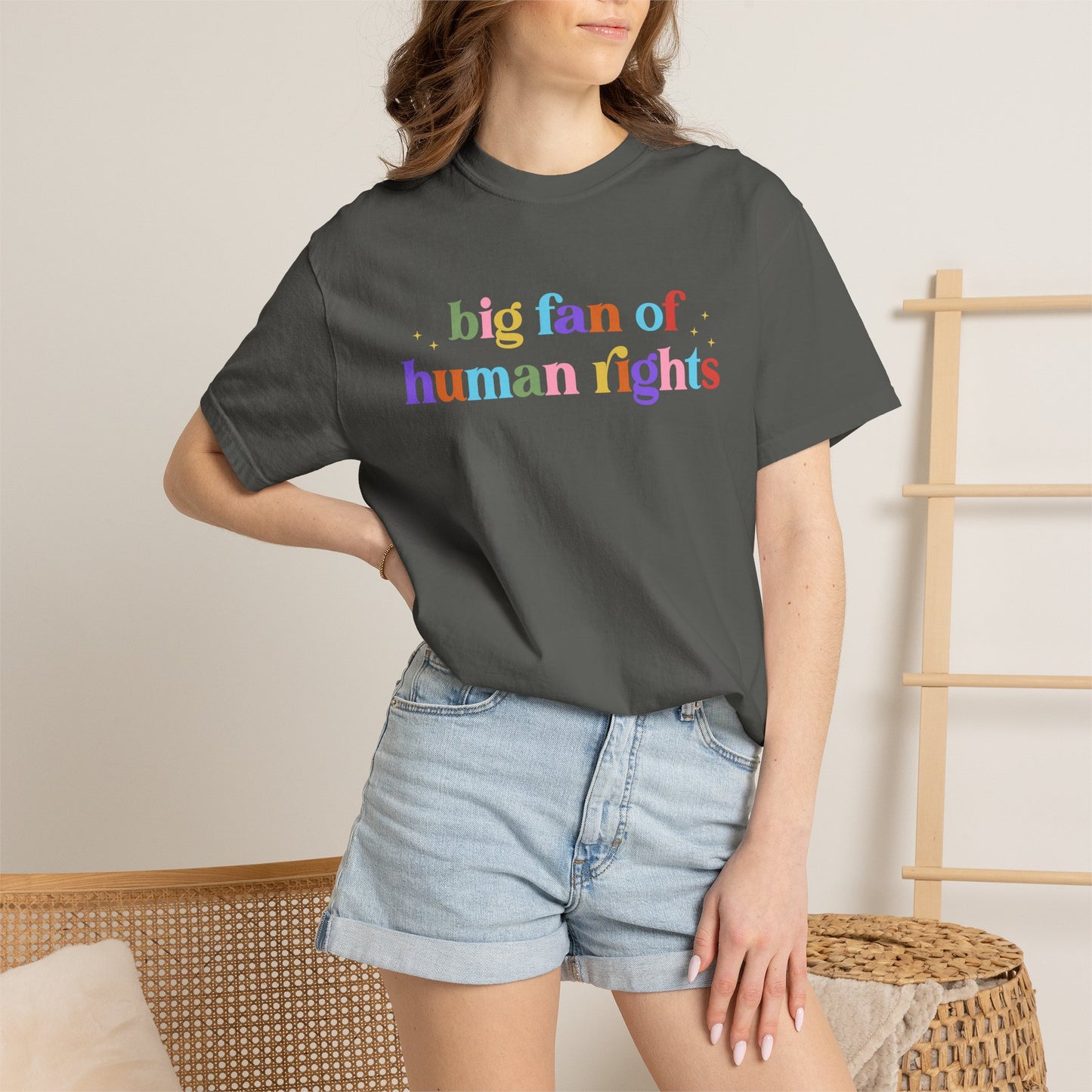 Big Fan of Human Rights Pride & Ally Graphic Tee