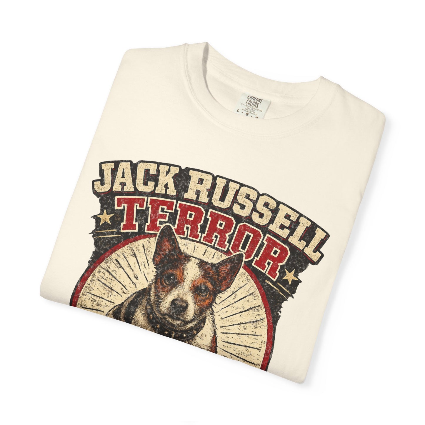 Jack Russell Terror T-Shirt — "Built Like a Missile, Zero Fear"