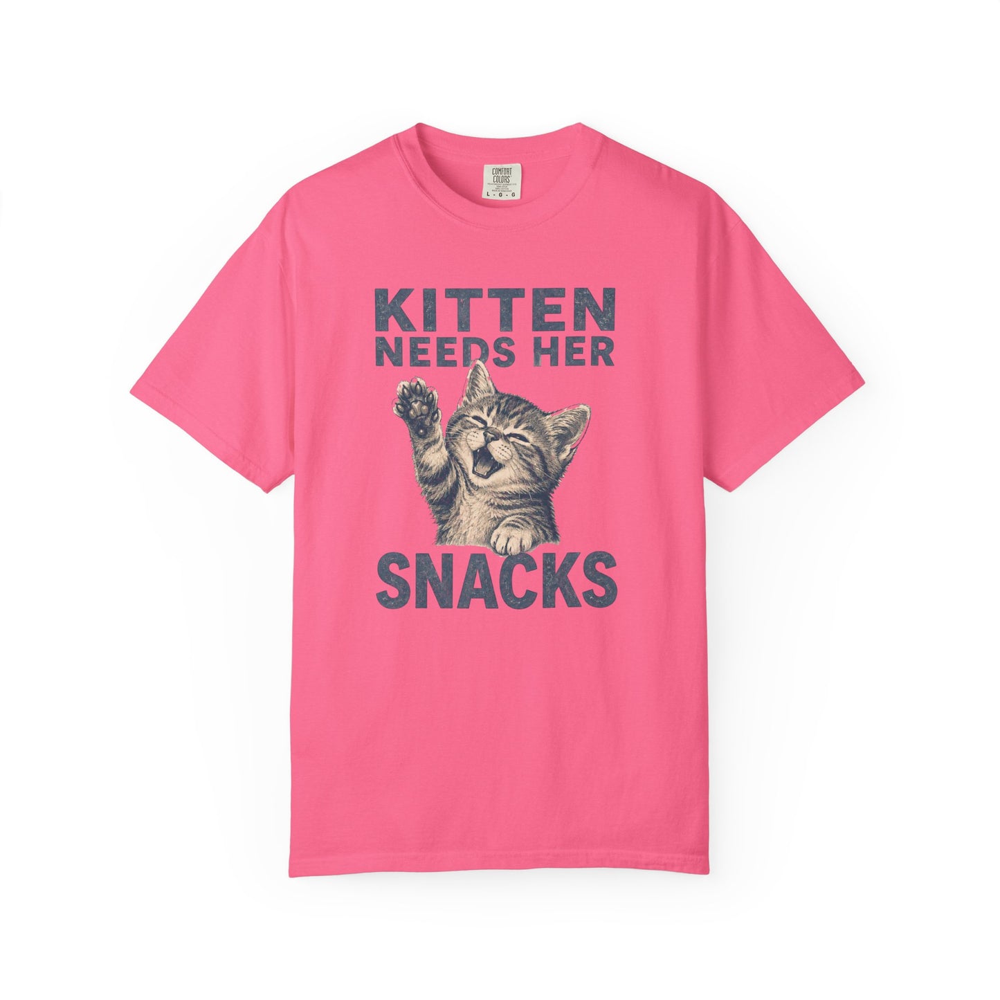 Kitten Needs Her Snacks T-Shirt — Cute Vintage Cat Graphic Tee