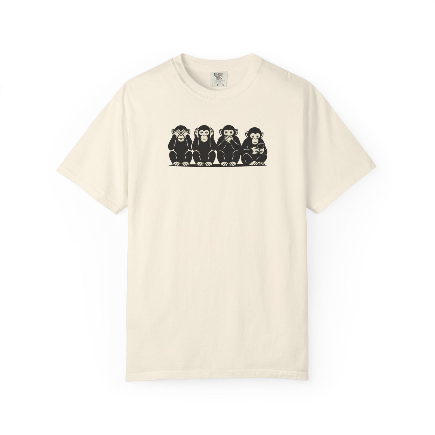 Modern Monkeys Shirt | See Hear Speak Scroll Tee | Funny Social Media Shirt | Monkey Graphic Tee | Introvert Humor Shirt