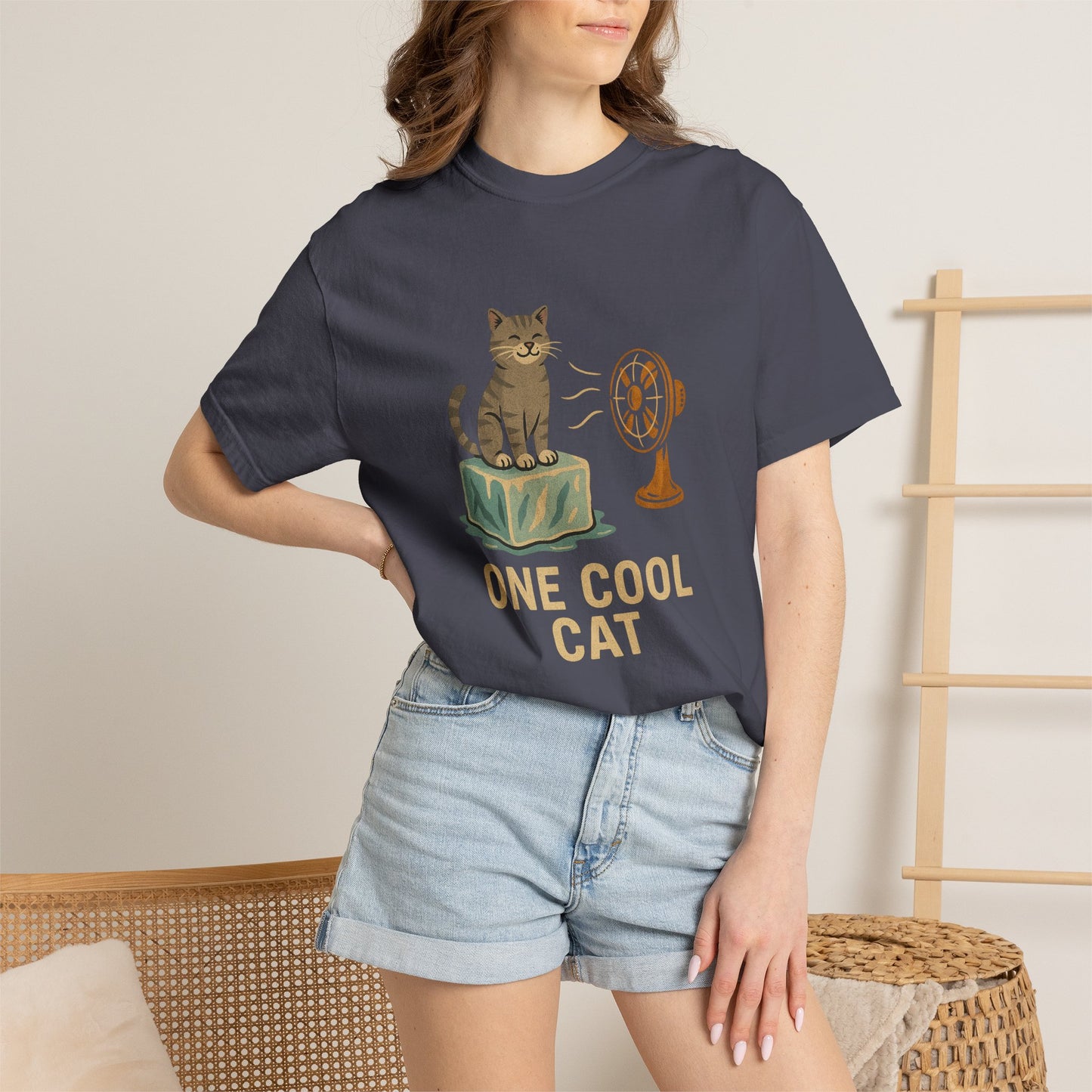 One Cool Cat T-Shirt — Funny Cat on Ice Graphic Tee