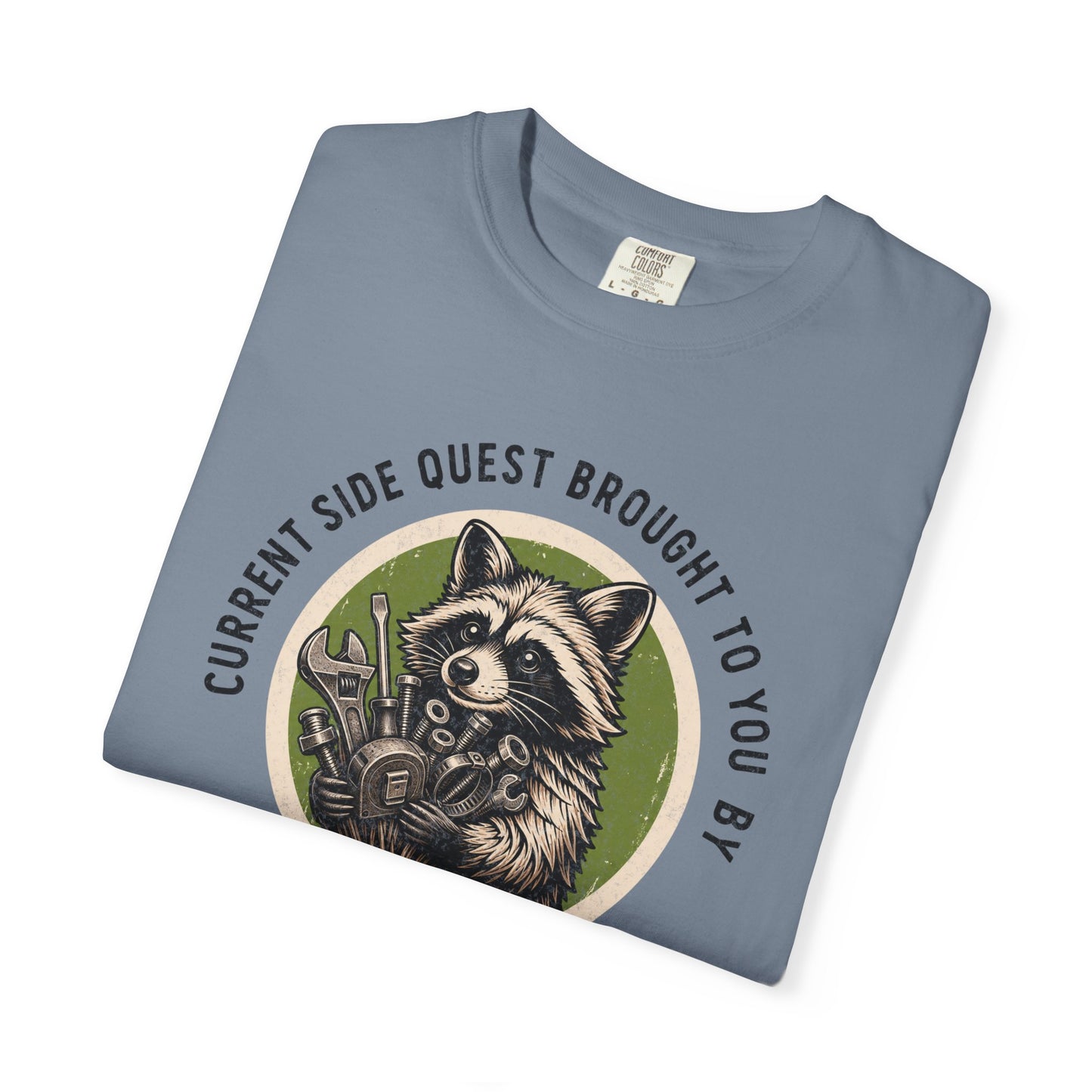 Distressed Current Side Quest Brought to You by ADHD Shirt, Funny Neurodivergent Humor Animal Tee