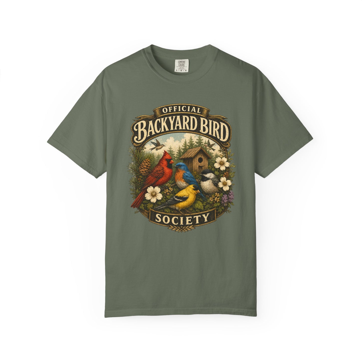 Backyard Bird Society T-Shirt — Vintage Birdwatching Graphic Tee