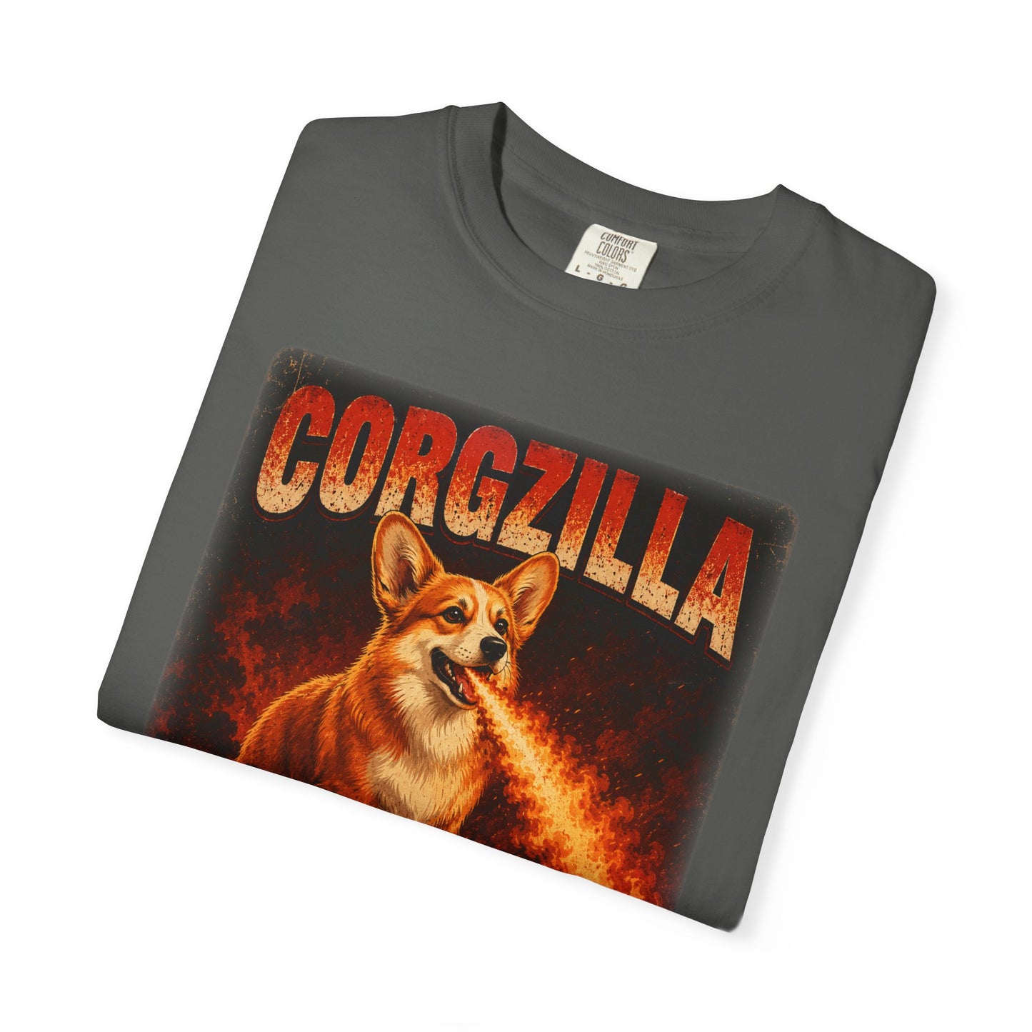 Corgzilla T-Shirt — Fire-Breathing Corgi Monster City Poster Tee