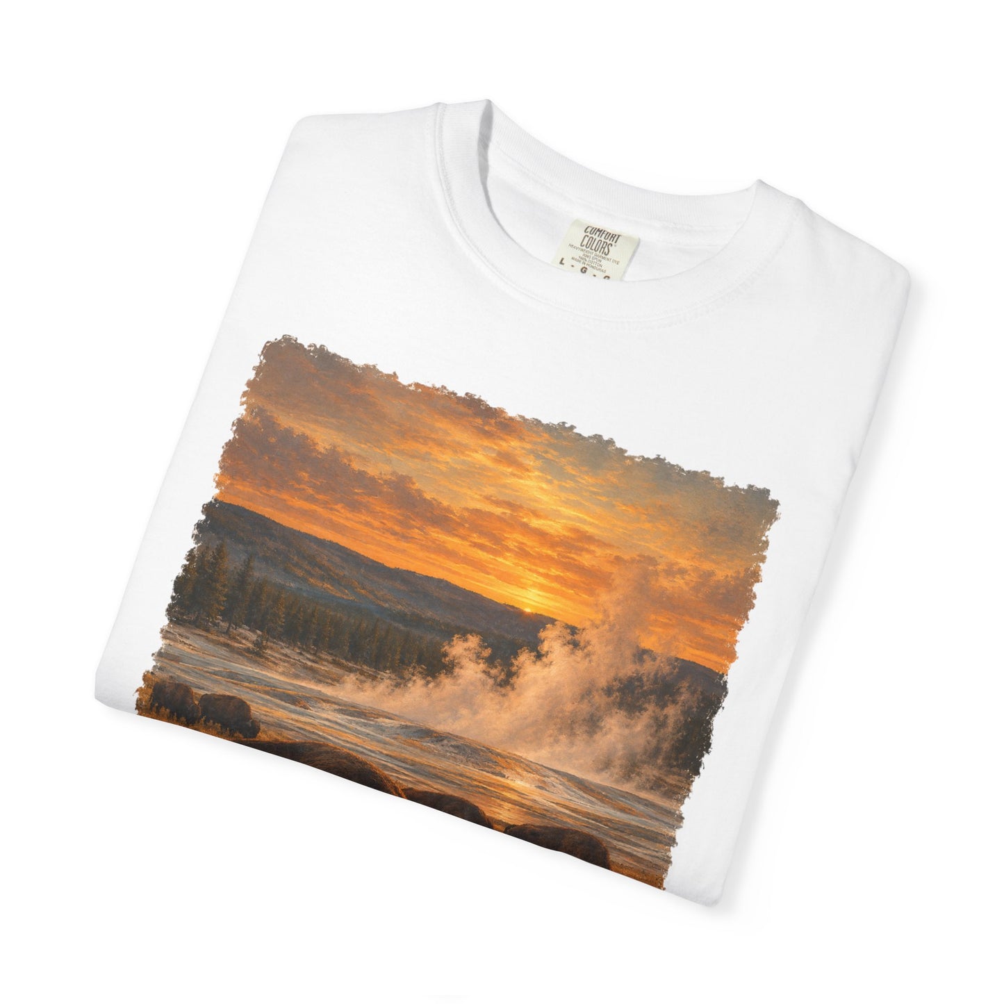 Yellowstone National Park Bison Sunset T-Shirt