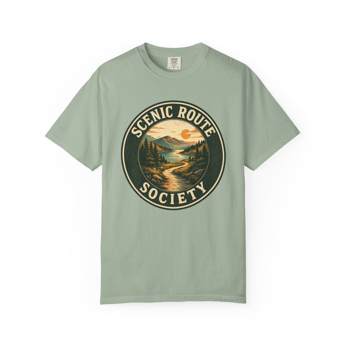 Scenic Route Society T-Shirt — Vintage Hiking and Nature Graphic Tee