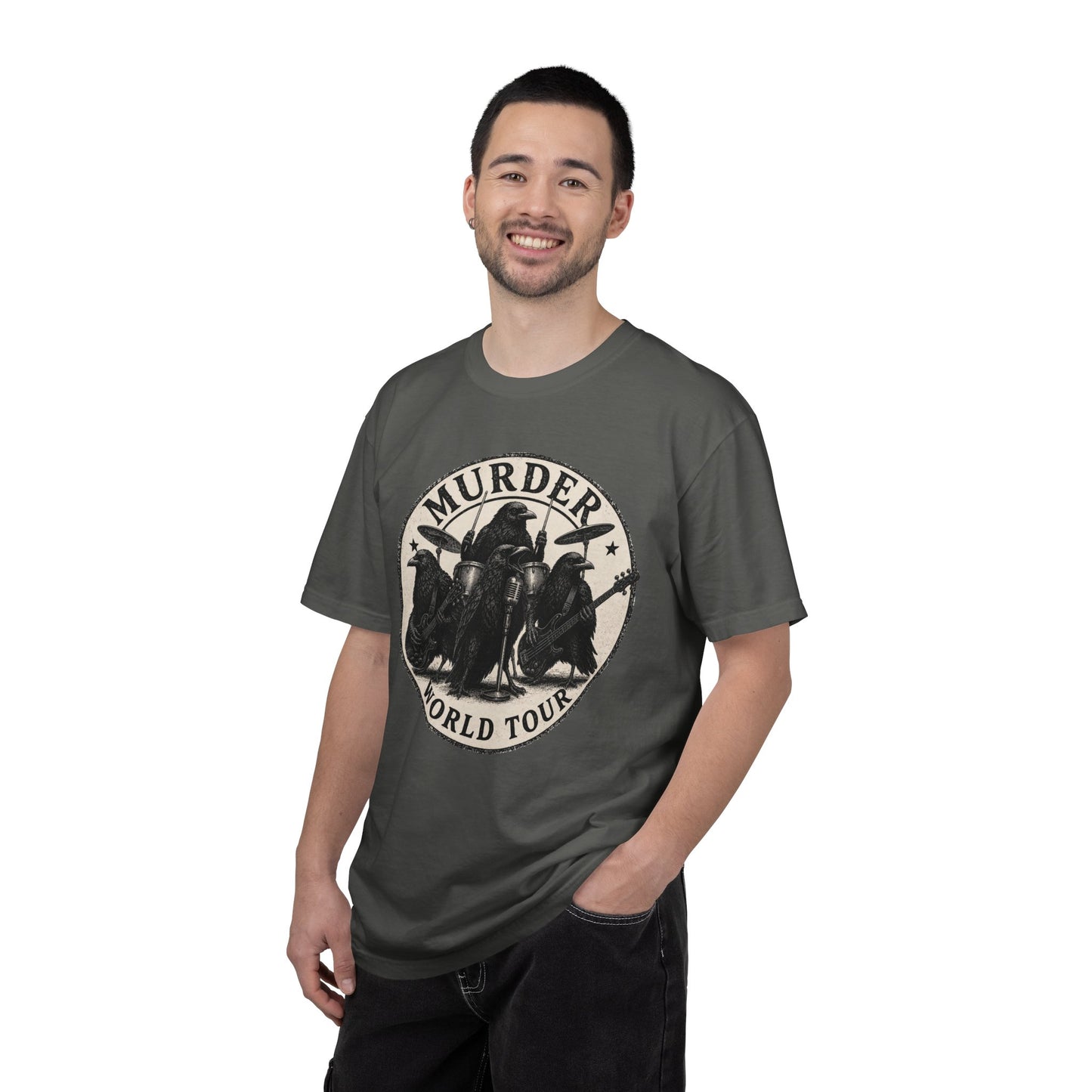 Murder World Tour Crow T-Shirt | Funny Crow Graphic Tee