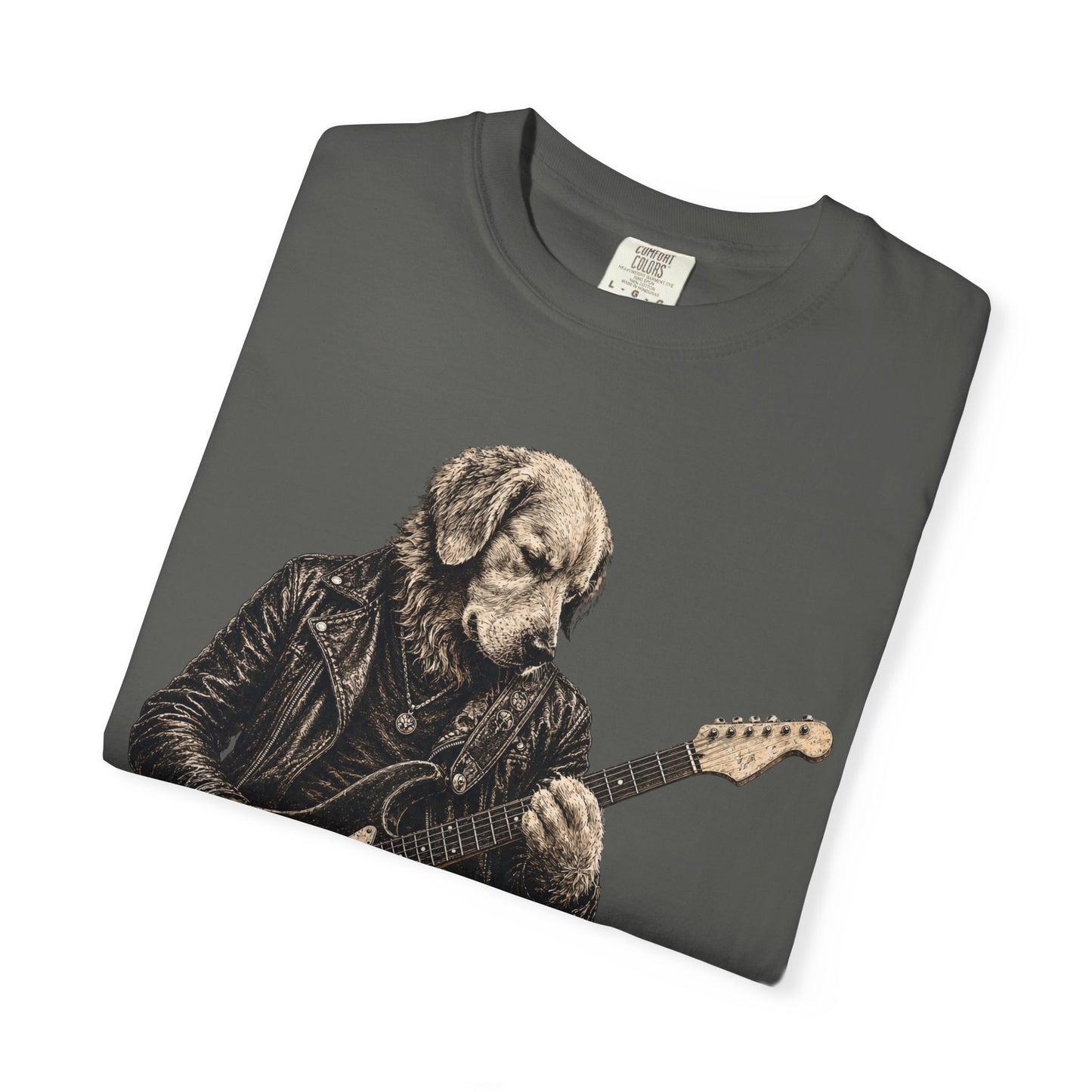 Golden Retriever Guitar Shirt | Vintage Rock Band Dog Tee | Guitar Player Gift | Music Lover Graphic T-Shirt
