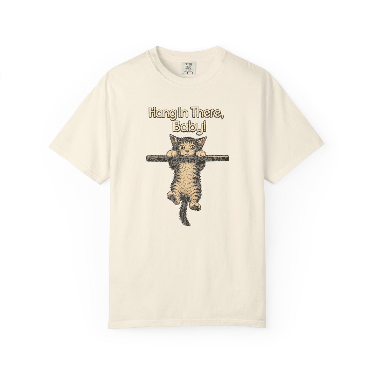 Hang In There Baby Shirt , Vintage Kitten Tee | Funny, Retro 70s Inspired Cat Shirt