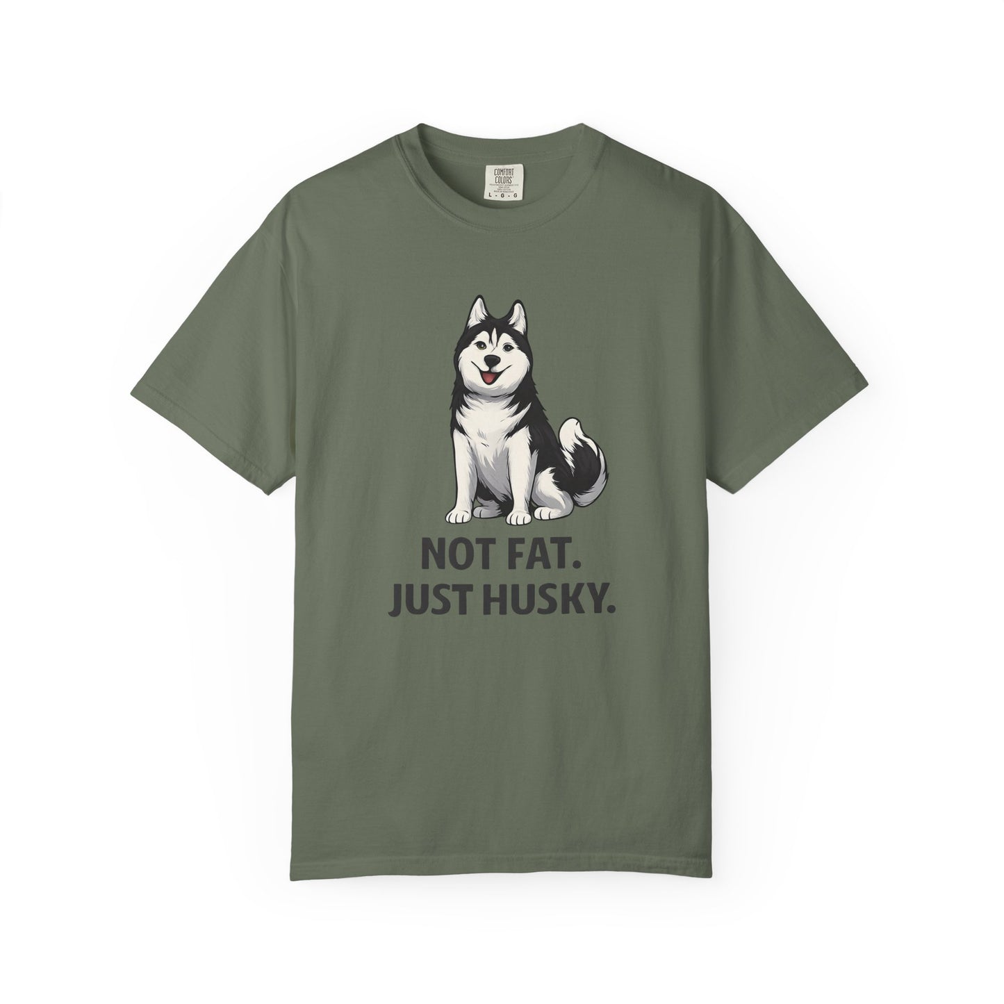 Not Fat Just Husky Husky T-Shirt | Cute Husky Illustration, Dog Lover Tee