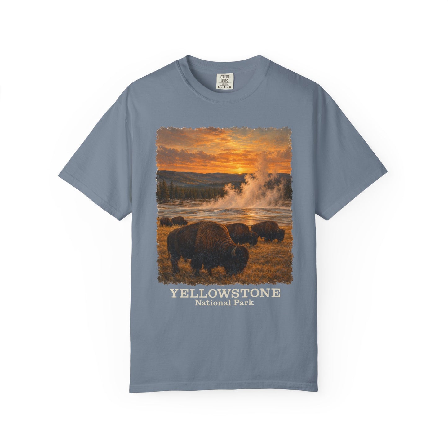 Yellowstone National Park Bison Sunset T-Shirt