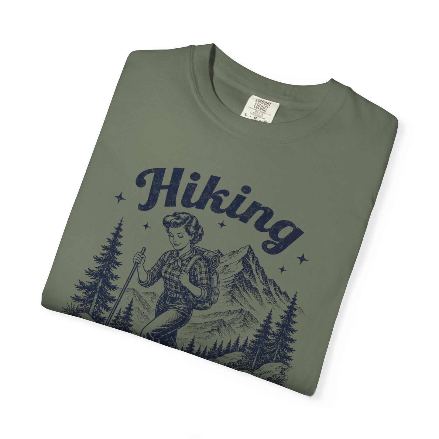 Hiking Because Murder Is Wrong — Retro 1950s Vintage Graphic T-Shirt
