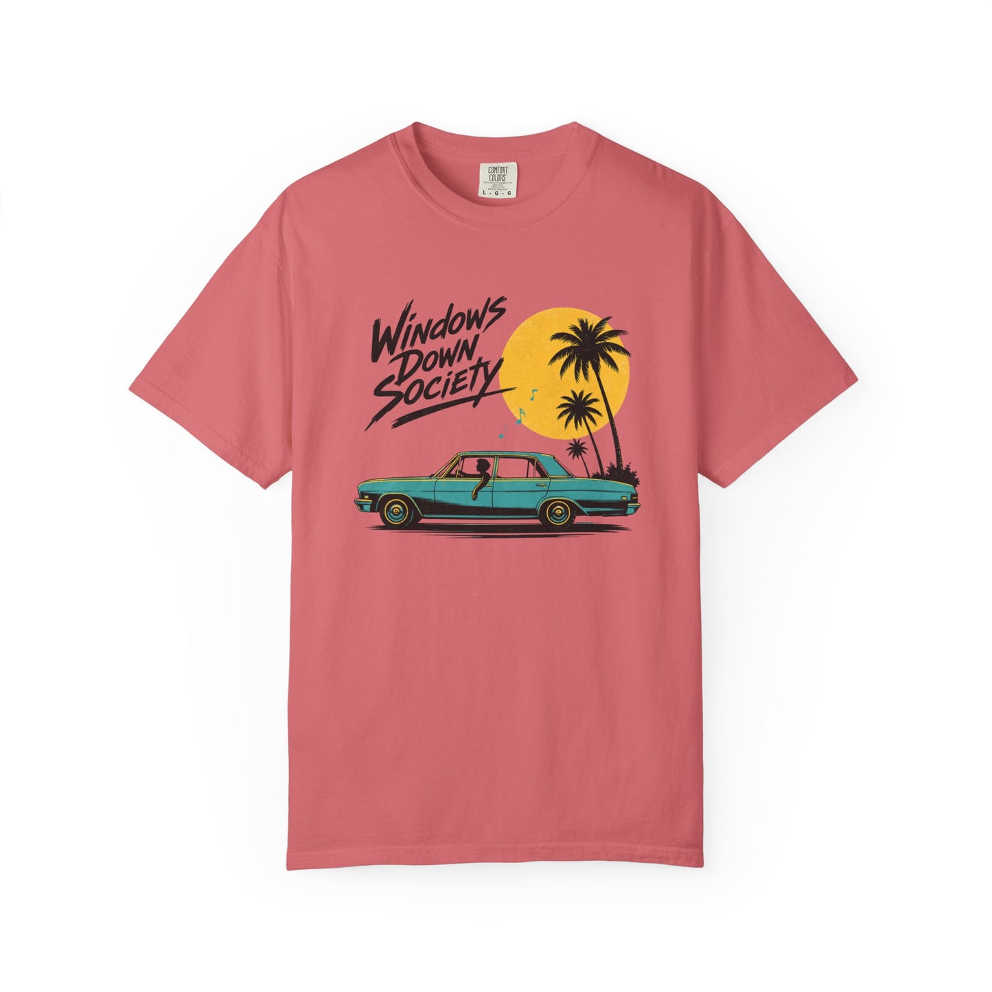 Windows Down Society T-Shirt, Vintage Road Trip Graphic Tee