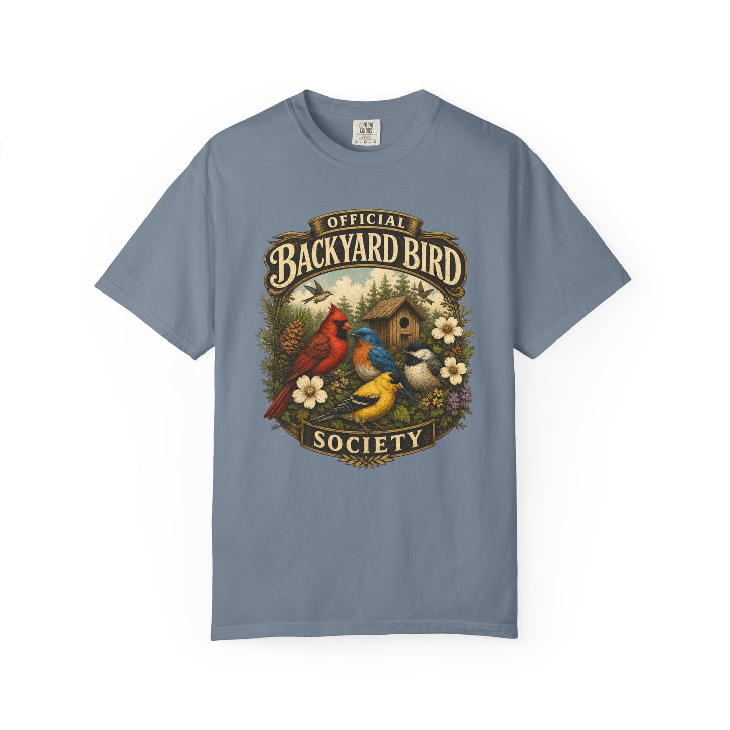 Backyard Bird Society T-Shirt — Vintage Birdwatching Graphic Tee