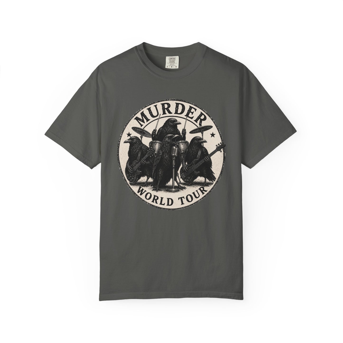 Murder World Tour Crow T-Shirt | Funny Crow Graphic Tee