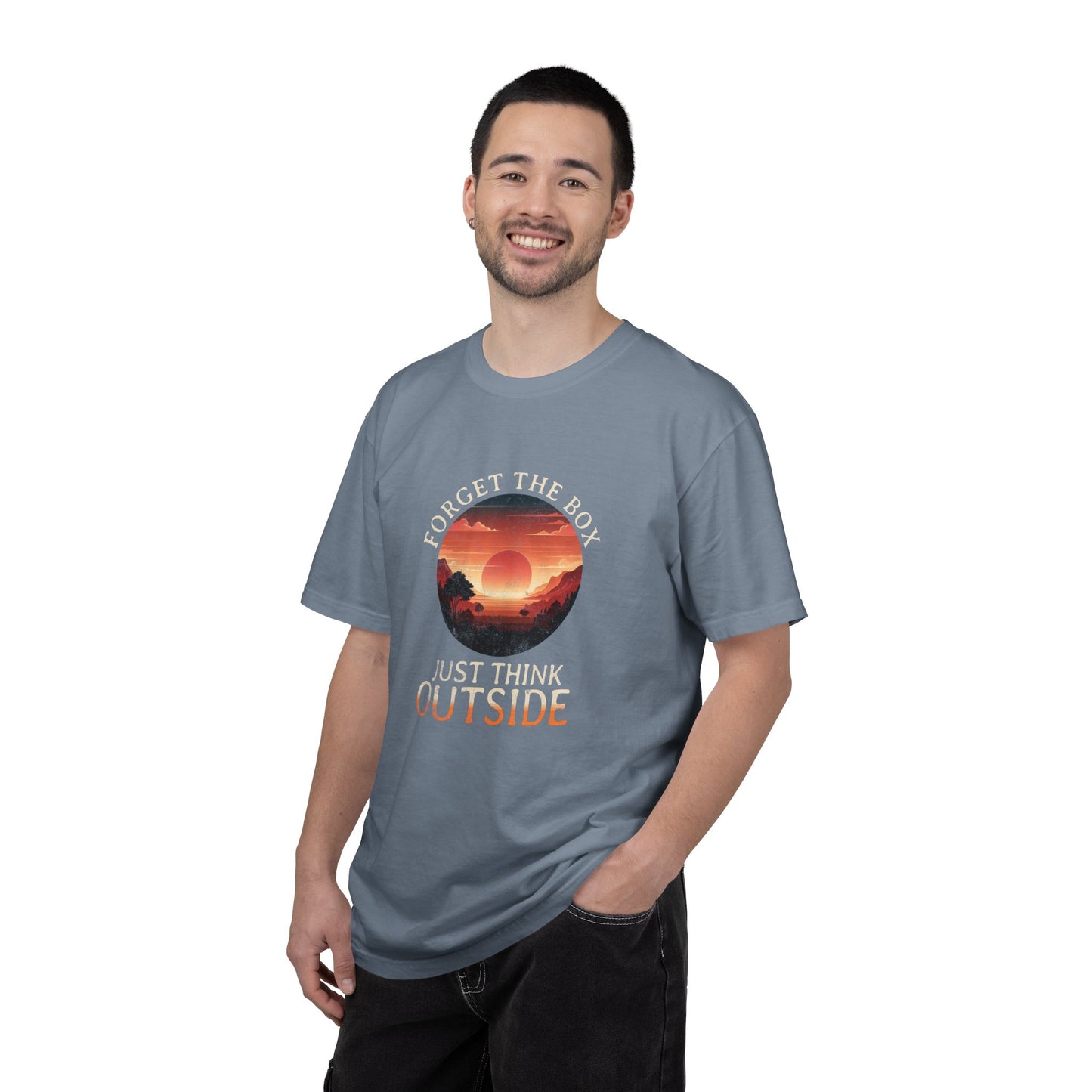 Forget the Box "Think Outside" Camping Hiking Beach Lake T-Shirt