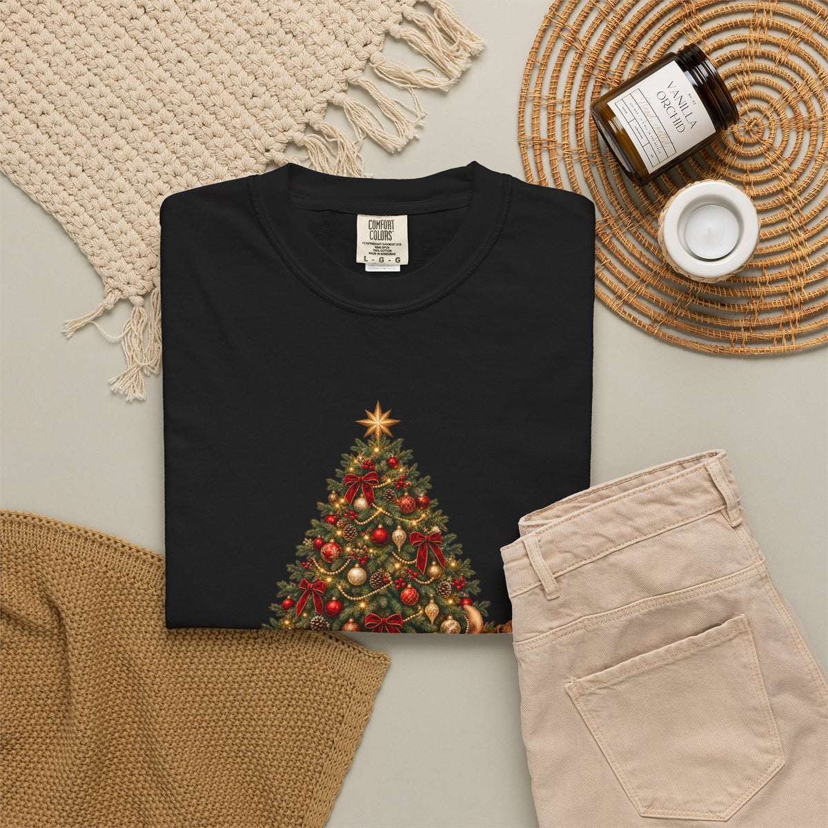 Dog Peeing on Christmas Tree Shirt