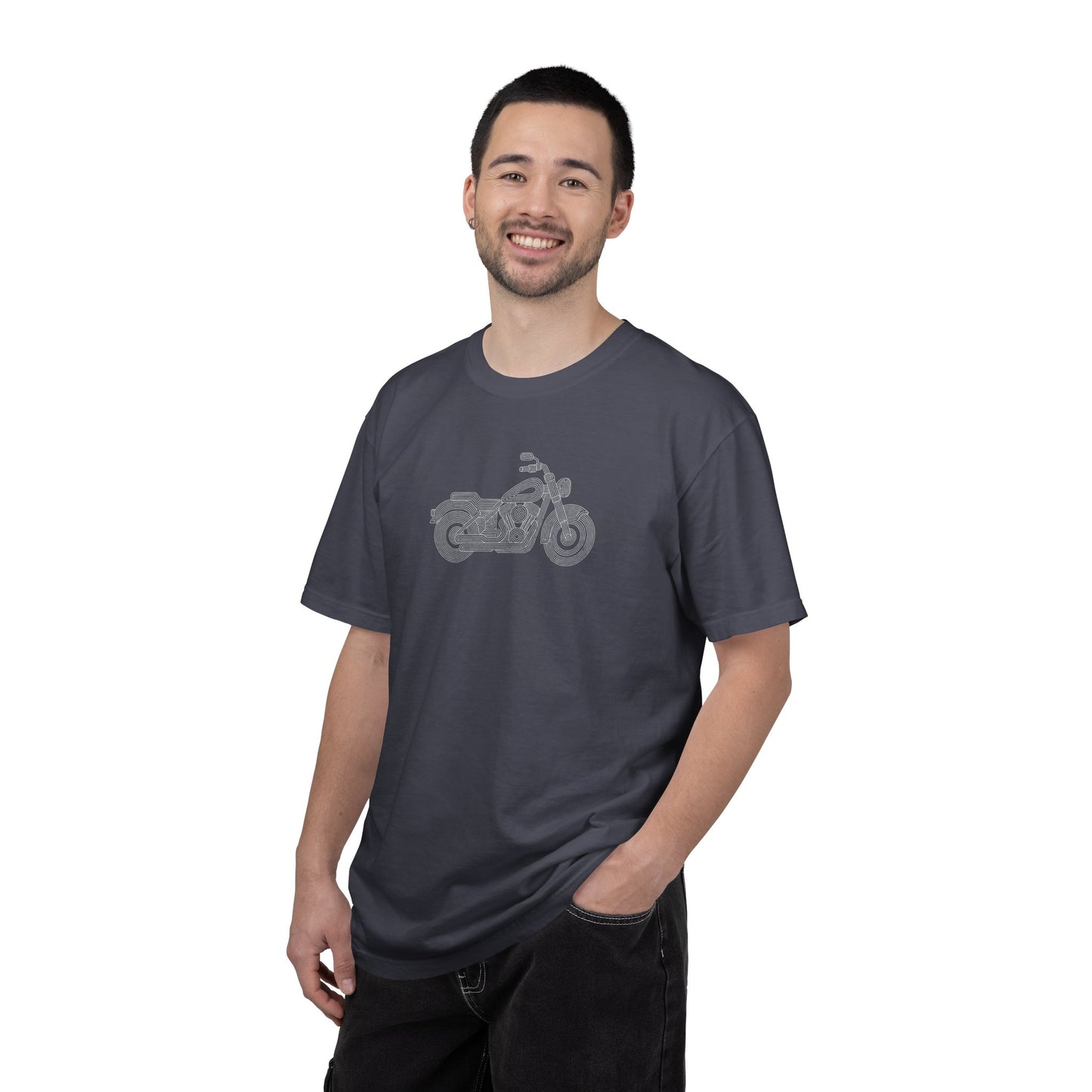 Motorcycle Graphic T-ShMinimalist Motorcycle Line Art T-Shirt | Vintage Cruiser Graphic Tee | Rider Gift | Comfort Colorsirt — Vintage Cruiser Tee