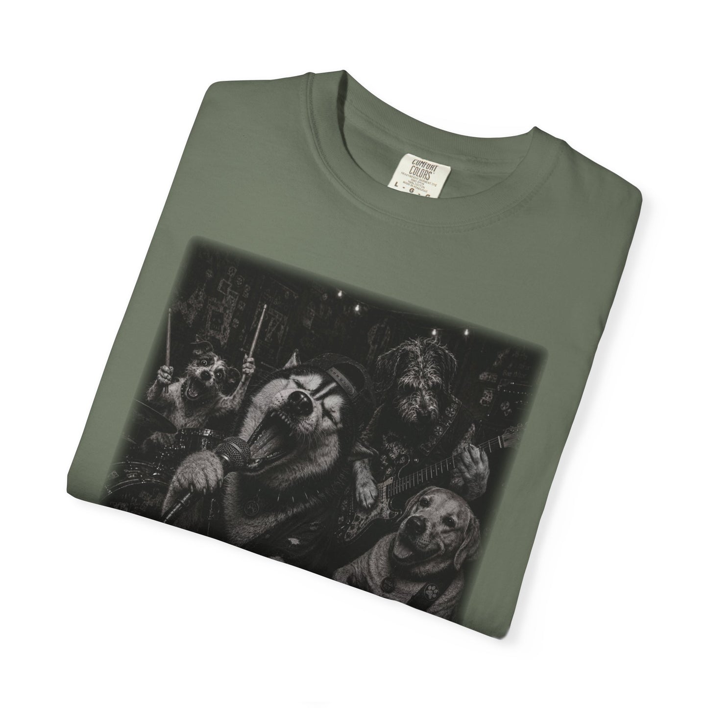 Garage Band Dogs T-Shirt | Funny Dog Music Graphic Tee